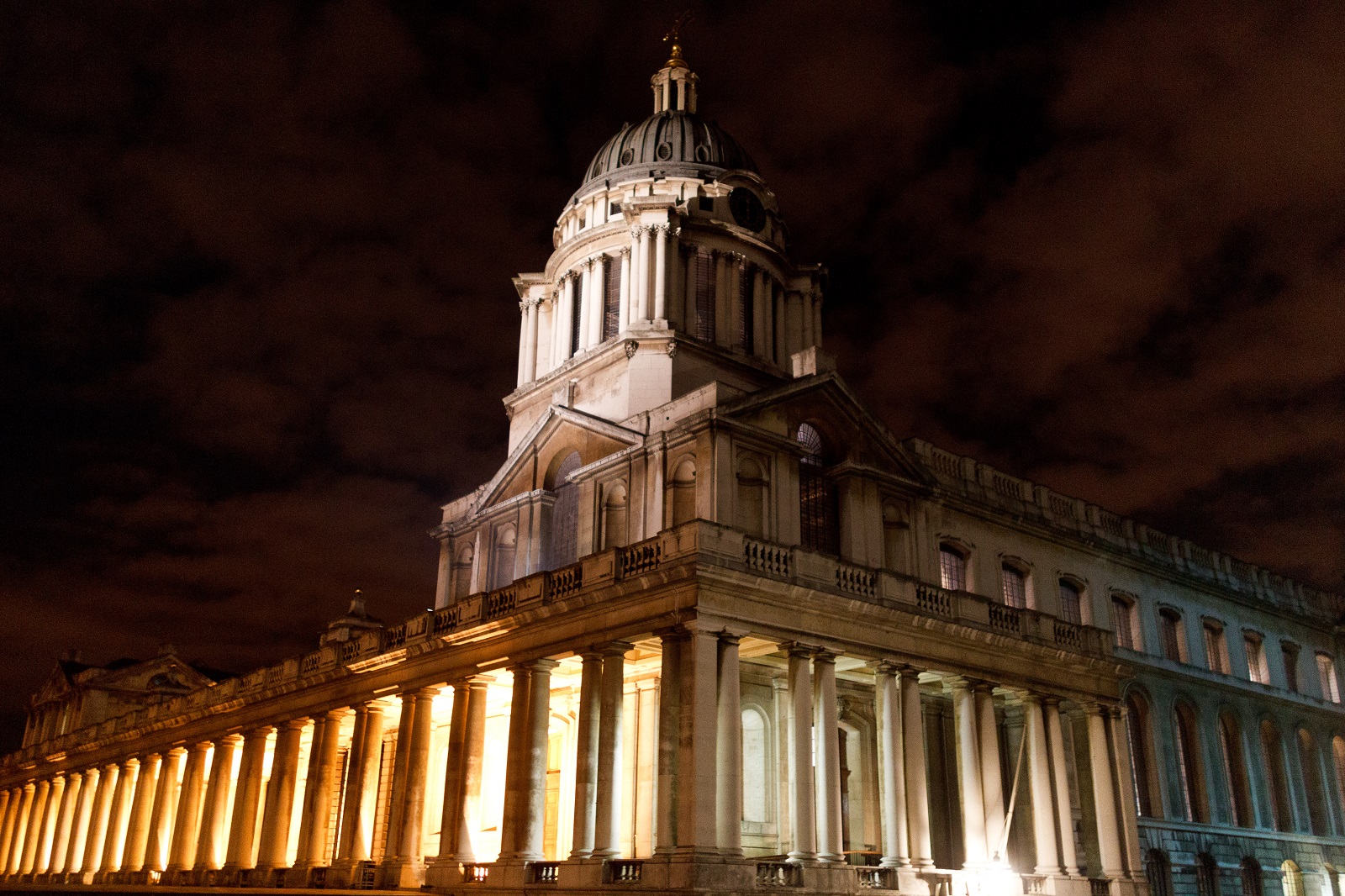 Painted Hall at night, a stunning venue for upscale events and weddings.