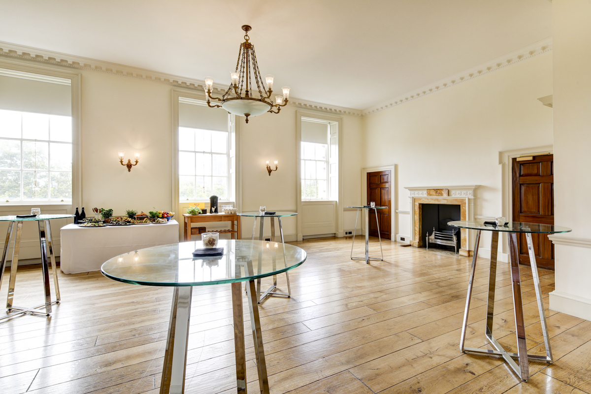 Elegant Navy Board Room at Somerset House, ideal for networking events and gatherings.
