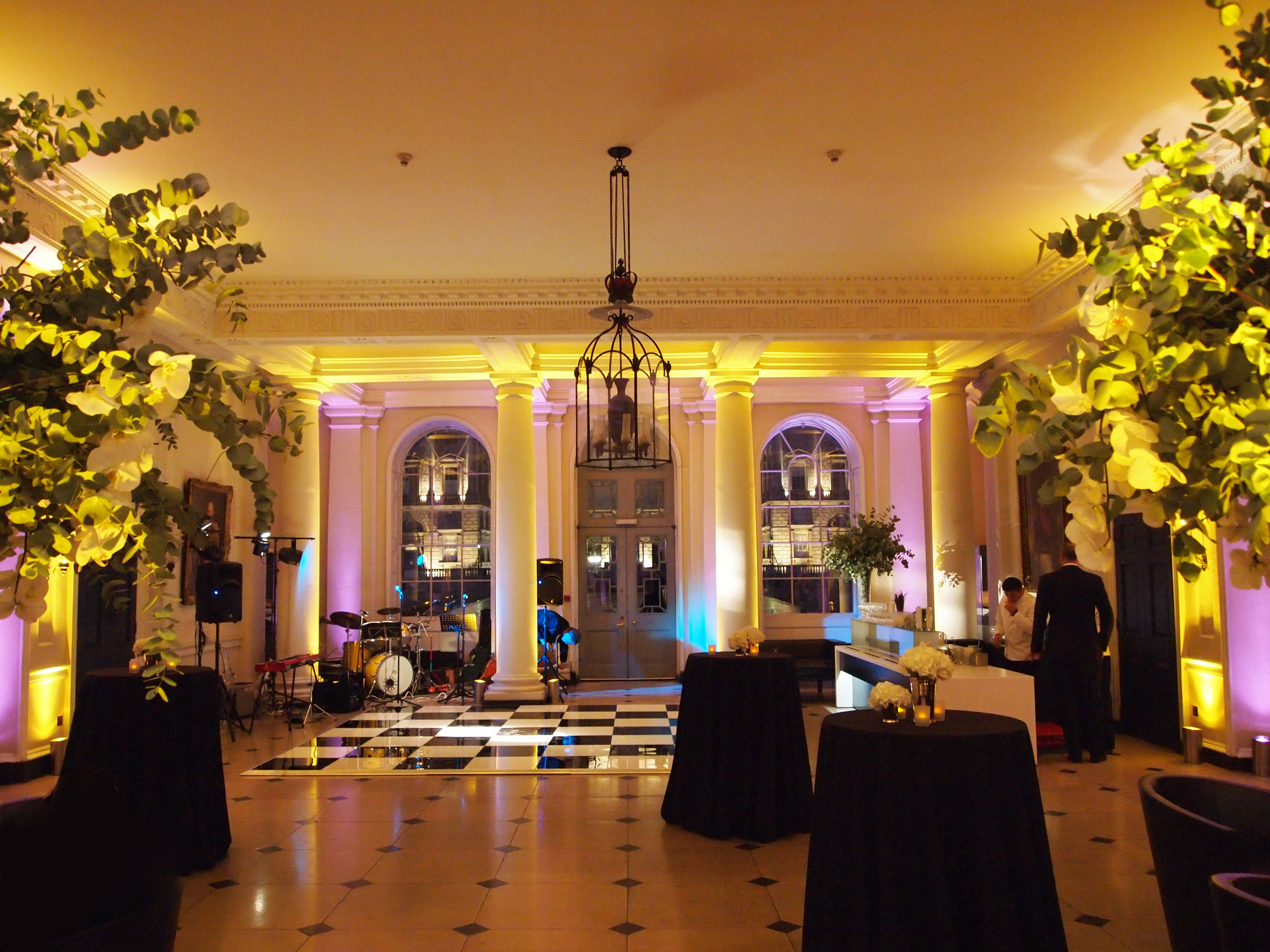 Elegant Seamen's Hall in Somerset House with soft lighting, ideal for events and celebrations.