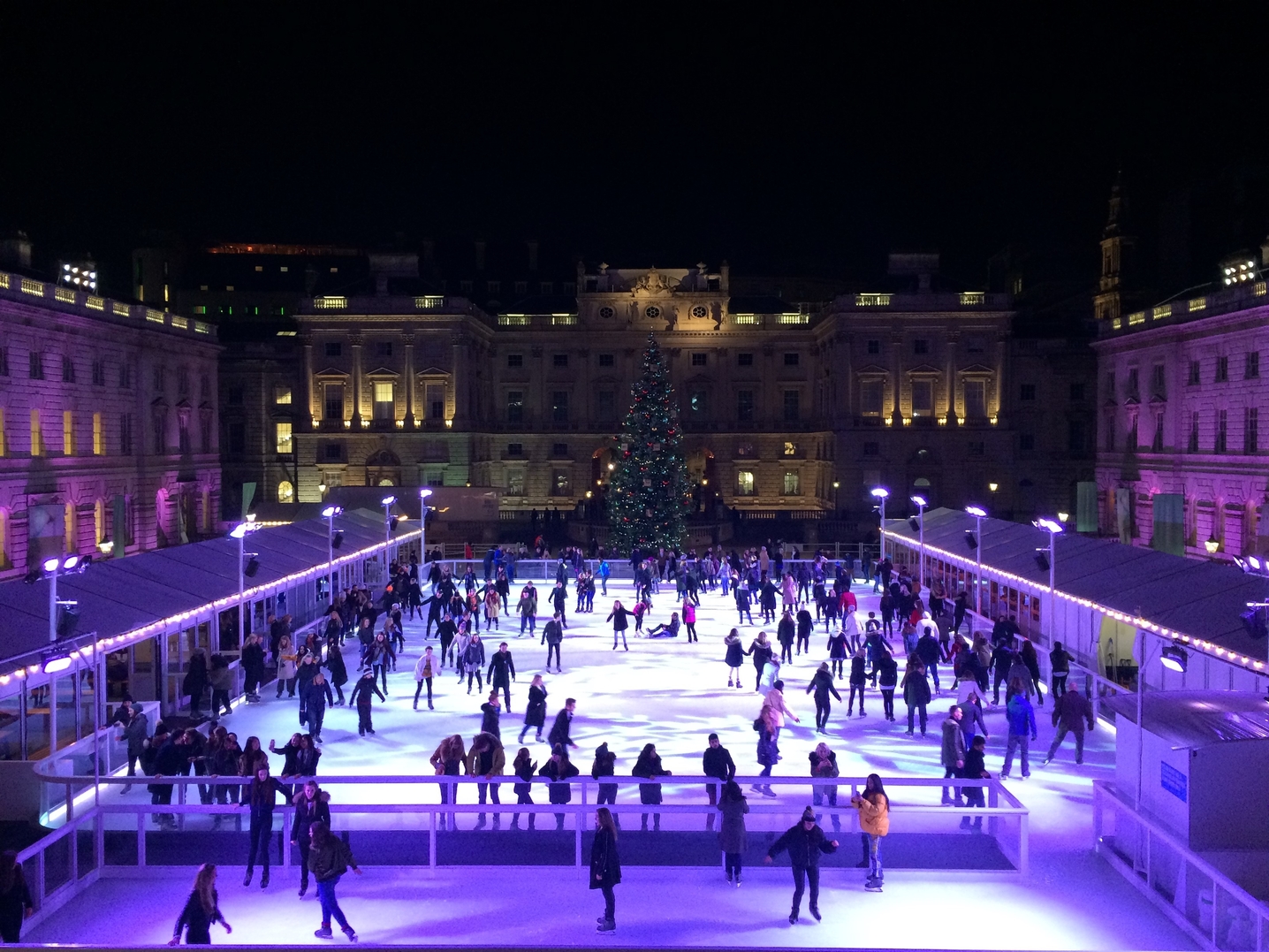 Edmond J. Safra Fountain Court ice skating rink, festive winter events at Somerset House