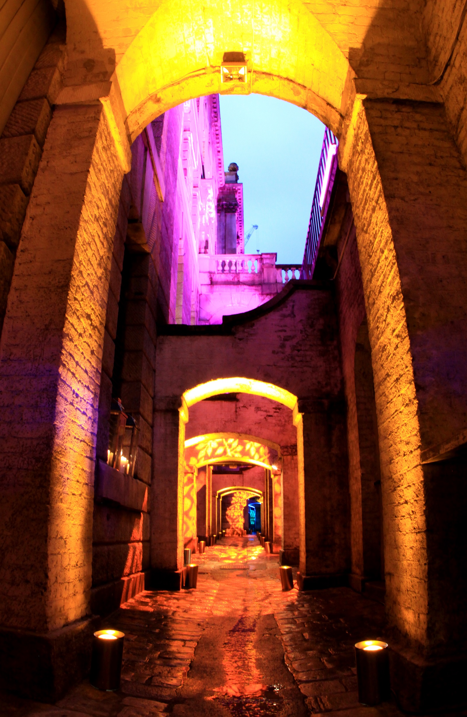 Lightwells and Deadhouse at Somerset House, elegant venue for evening events.