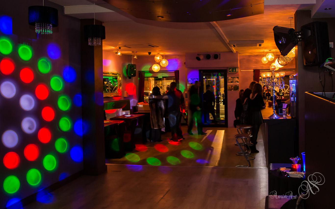 Vibrant event space at SILK CAMDEN with dynamic lighting for parties and gatherings.