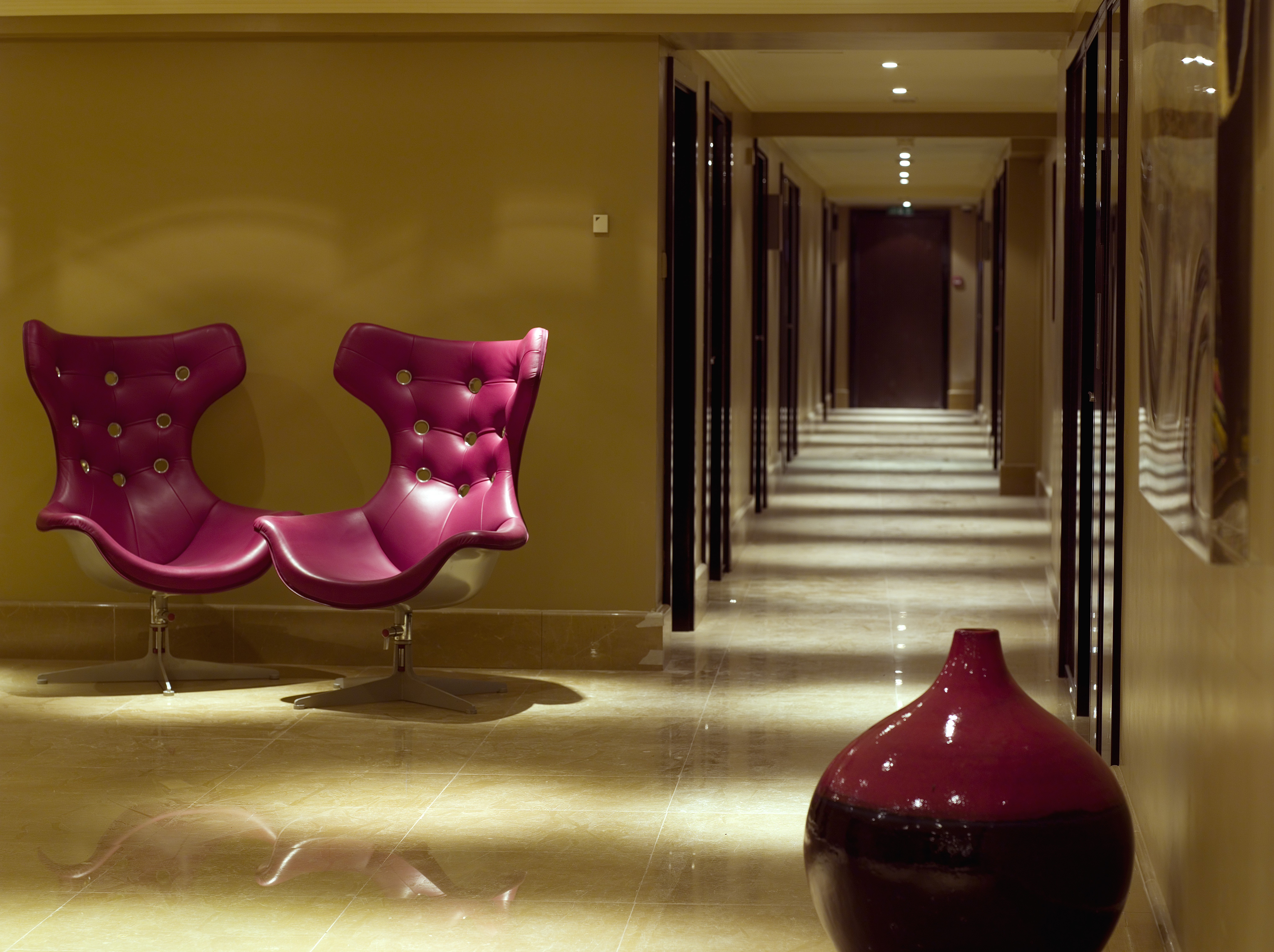 Private Suite 3 corridor at The May Fair Hotel with modern design, ideal for upscale events.