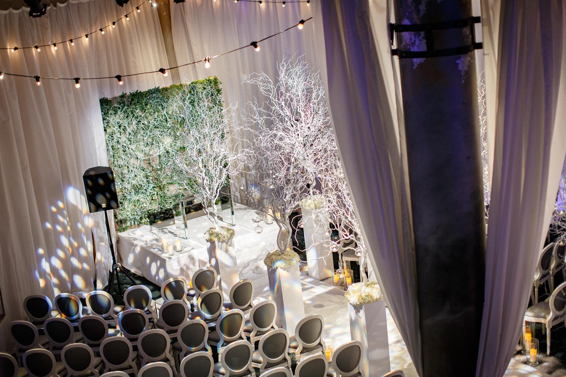 Elegant Underglobe event space with soft lighting, ideal for weddings and gatherings.