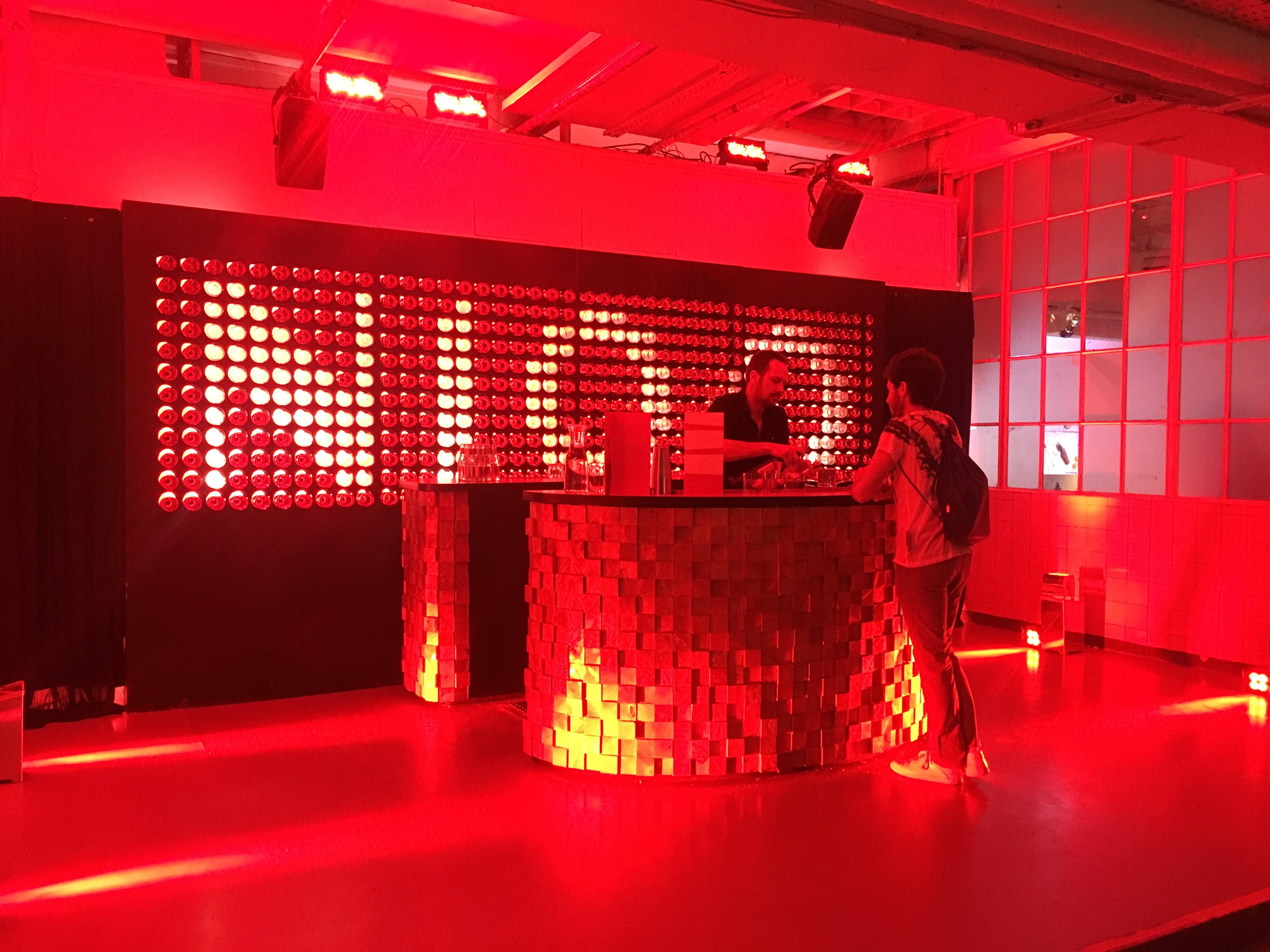 Vibrant Main Gallery bar in The Vinyl Factory Soho, ideal for nightlife events and gatherings.