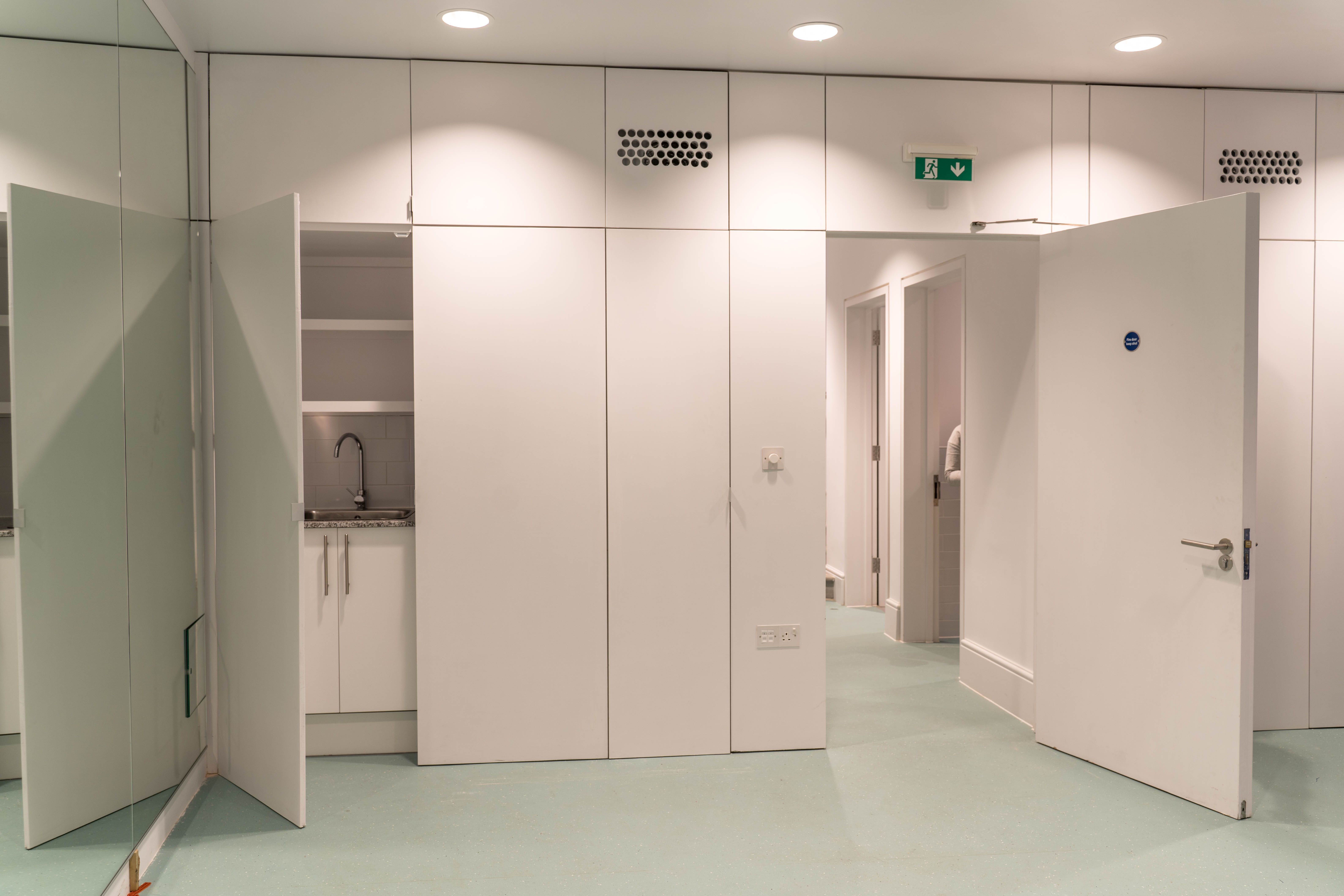 Barbauld Room at Newington Green Meeting House, modern space for meetings and workshops.