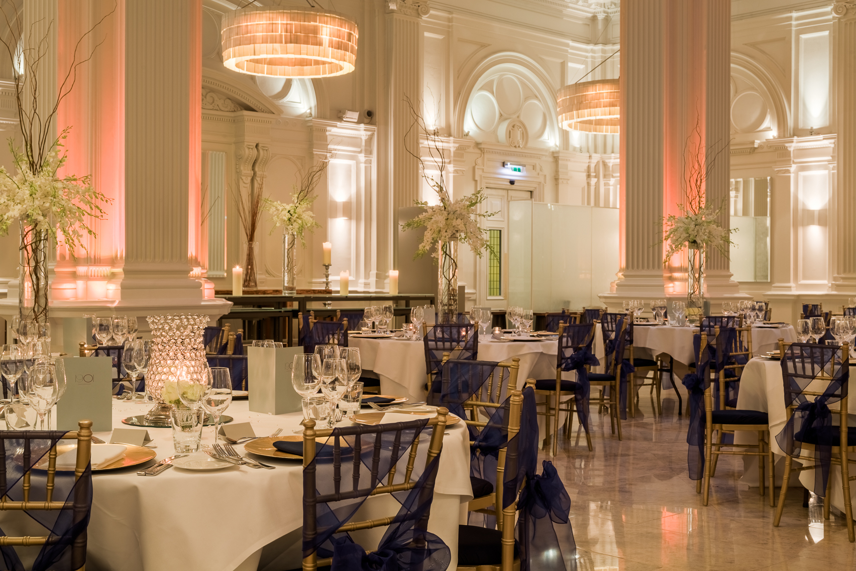 Elegant 1901 Ballroom at Andaz London, ideal for upscale events and banquets.