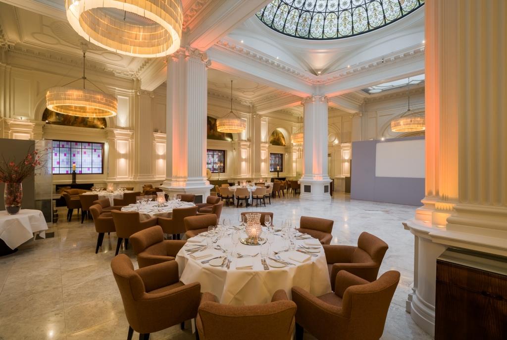 Elegant 1901 Ballroom at Andaz London, perfect for corporate events and upscale receptions.