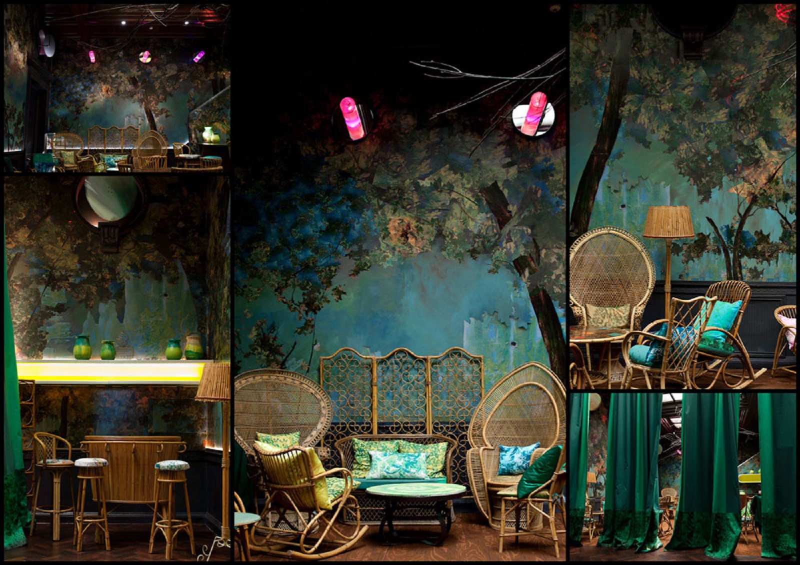 The Glade event space with lush forest backdrop, perfect for networking and gatherings.