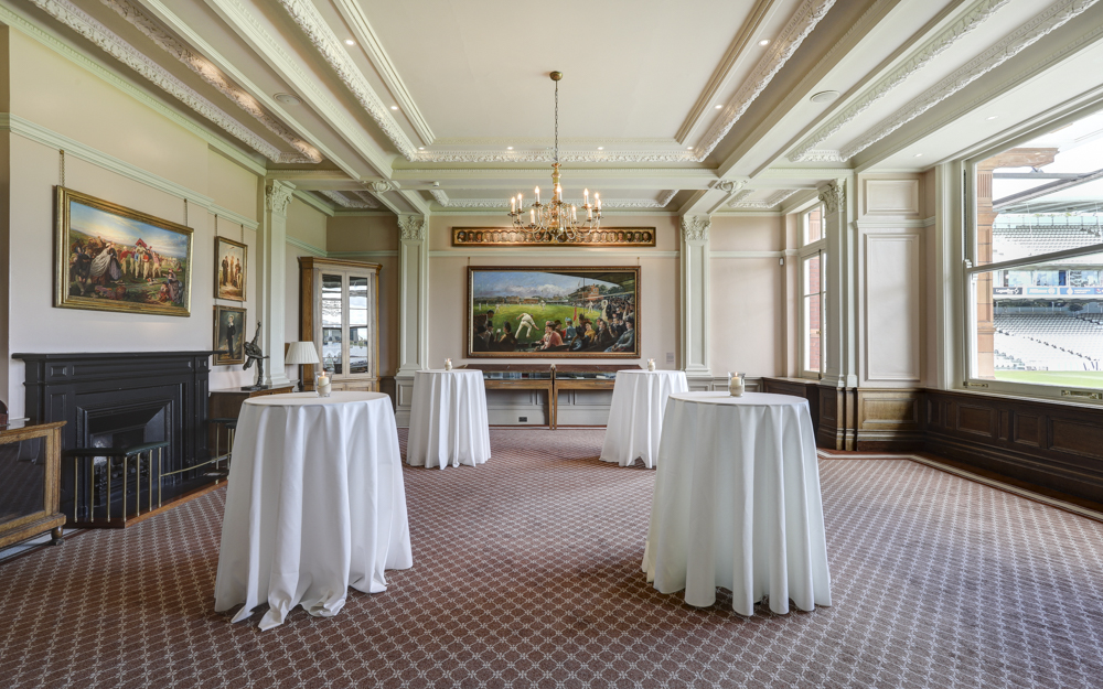 Elegant event space at Lord's Cricket Ground, ideal for networking and cocktail receptions.