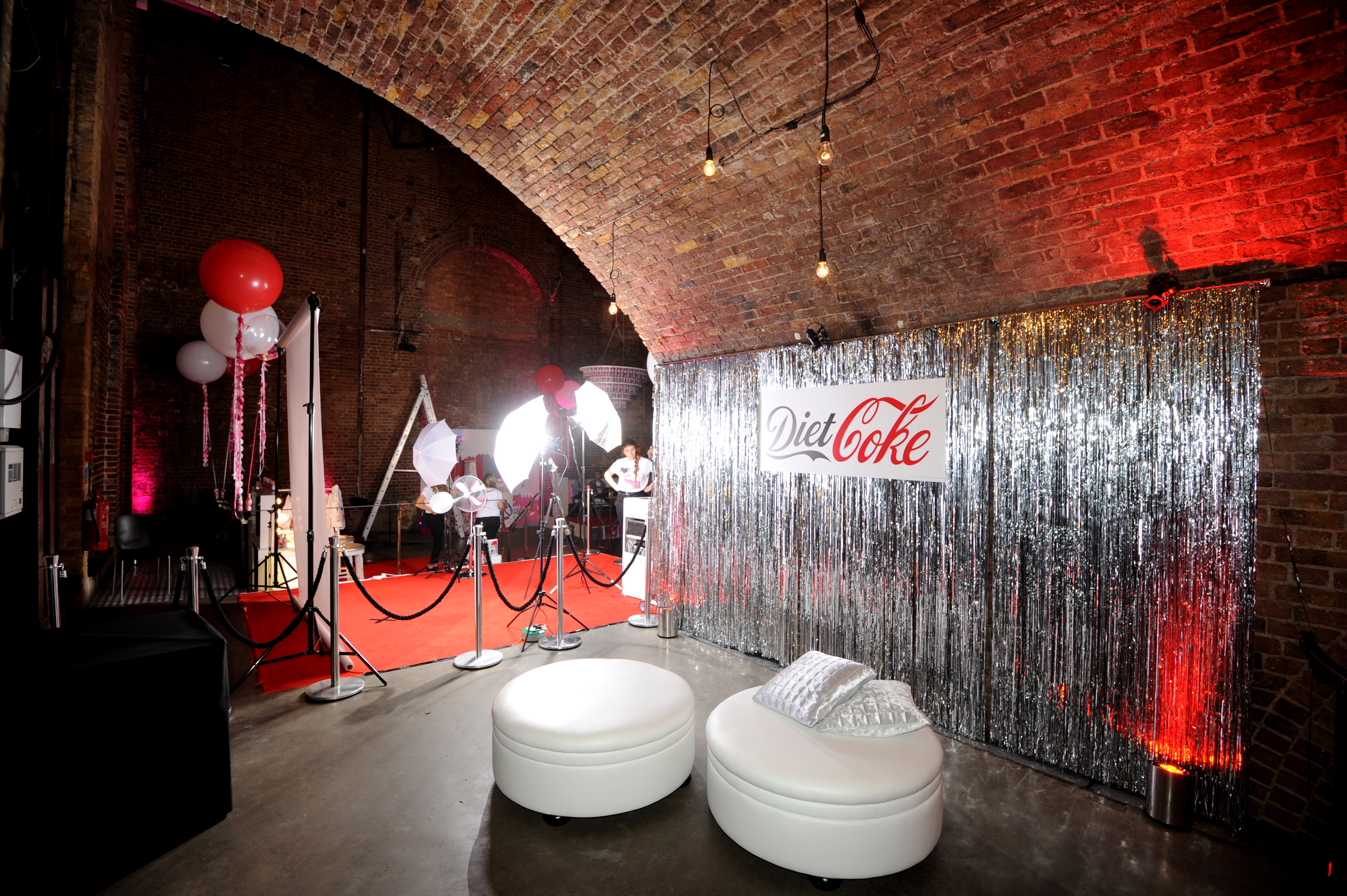 Stylish event space with red carpet at Village Underground for networking and product launches.
