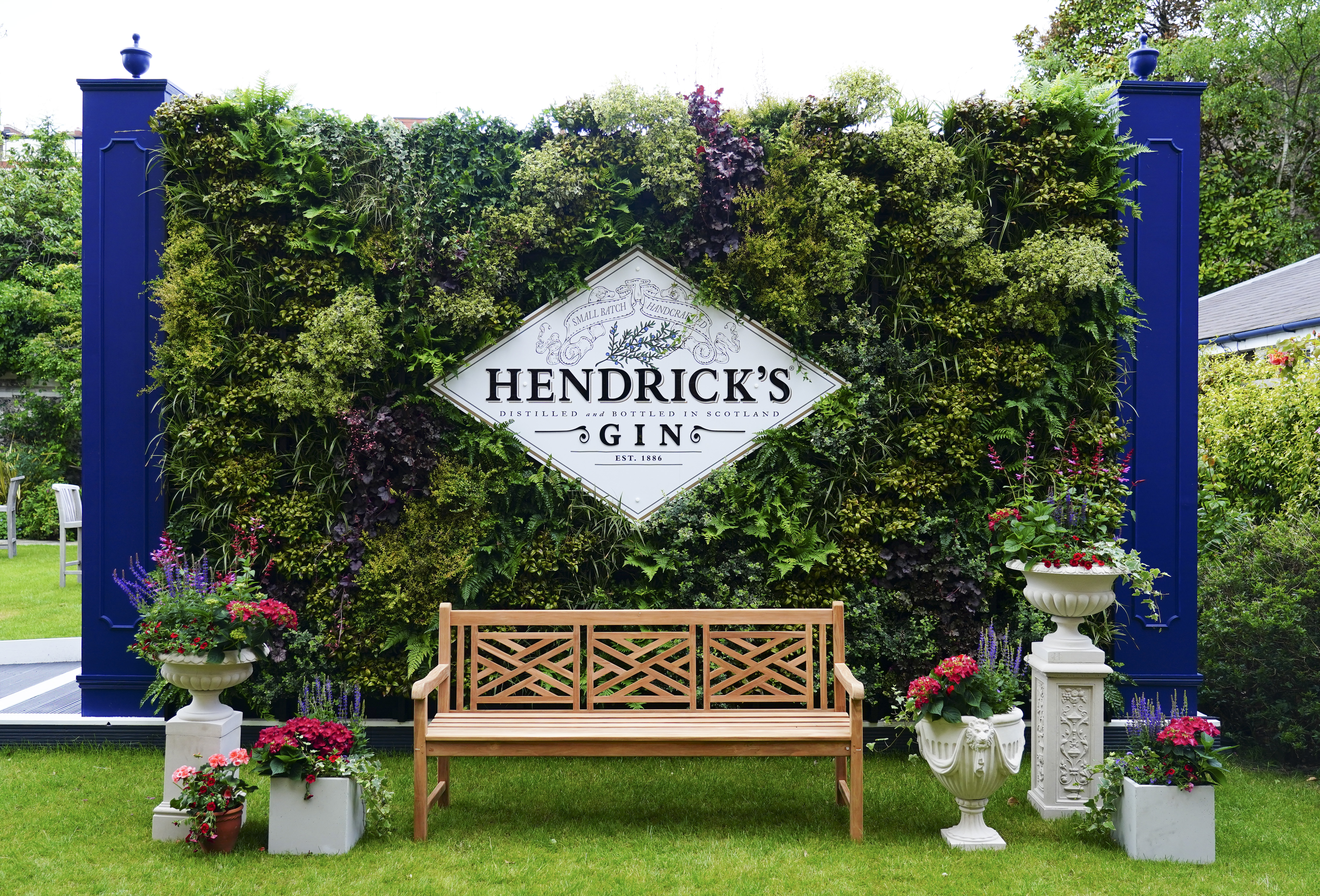 Harris Garden at Lord's Cricket Ground with lush greenery, ideal for outdoor events.