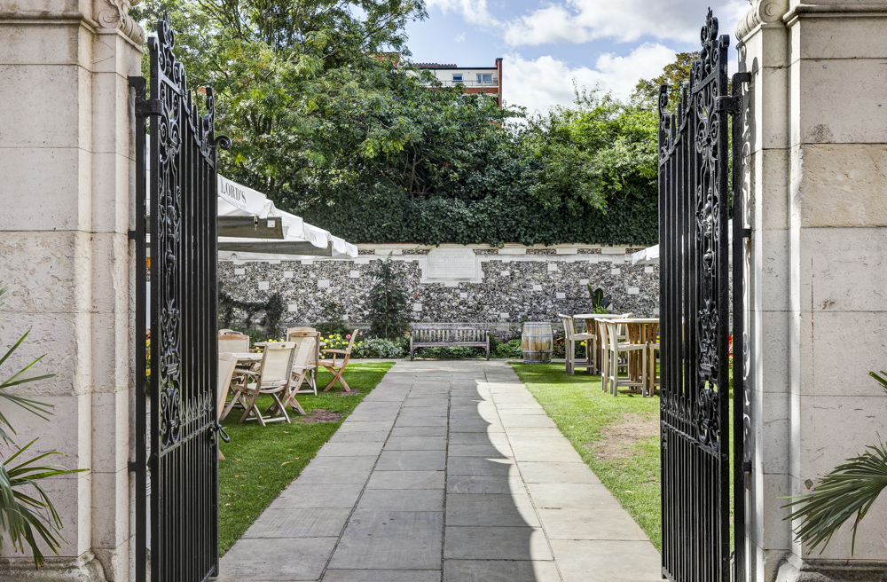 Harris Garden at Lord's Cricket Ground, elegant venue for weddings and events.