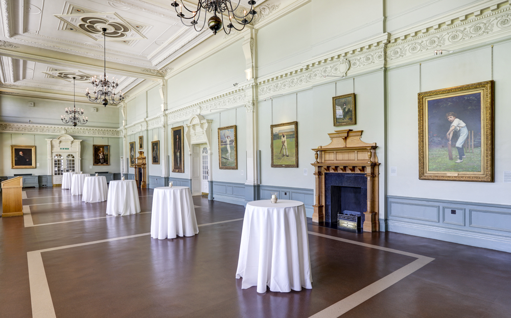 Long Room at Lord's Cricket Ground, elegant venue for upscale cocktail events.