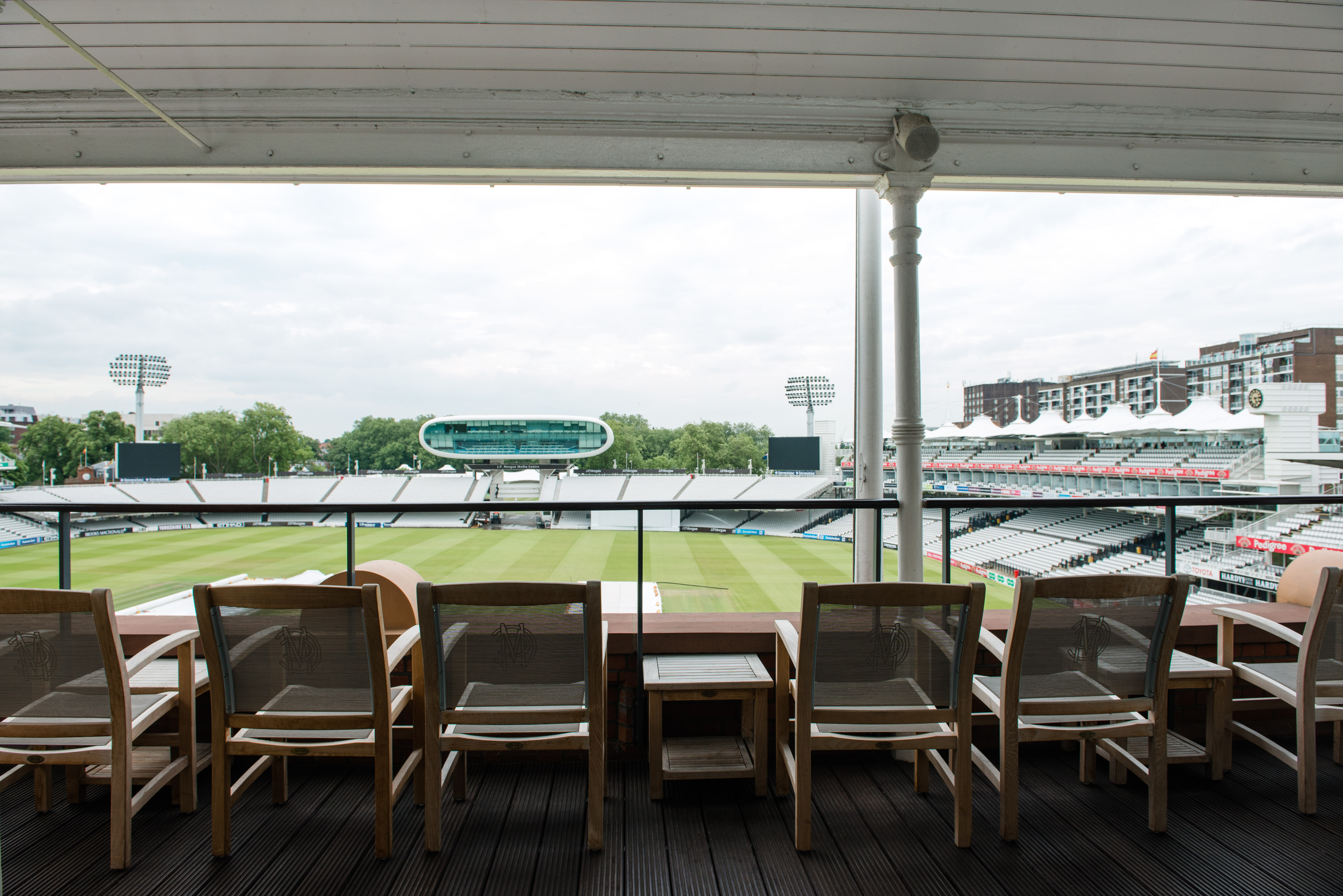 Pavilion Roof Terrace at Lord's Cricket Ground, ideal for corporate events and gatherings.