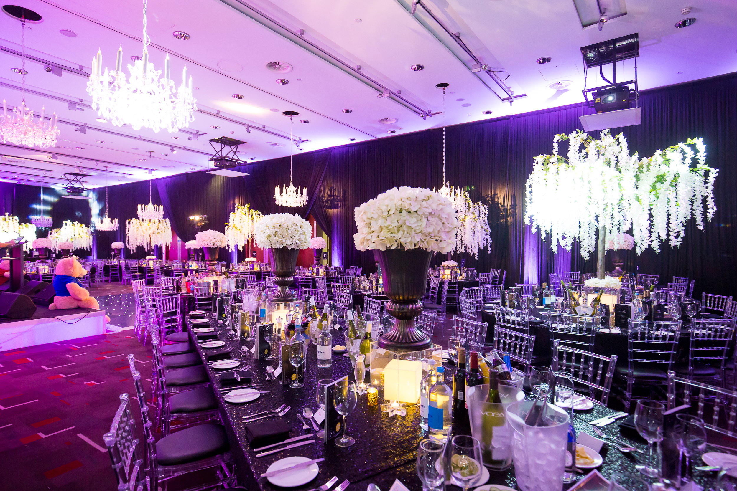 Grace Suite at Hilton Liverpool: elegant event space with floral decor for upscale gatherings.