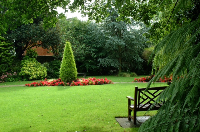 Barton Suite garden at Barton Grange Hotel, perfect for weddings and outdoor events.