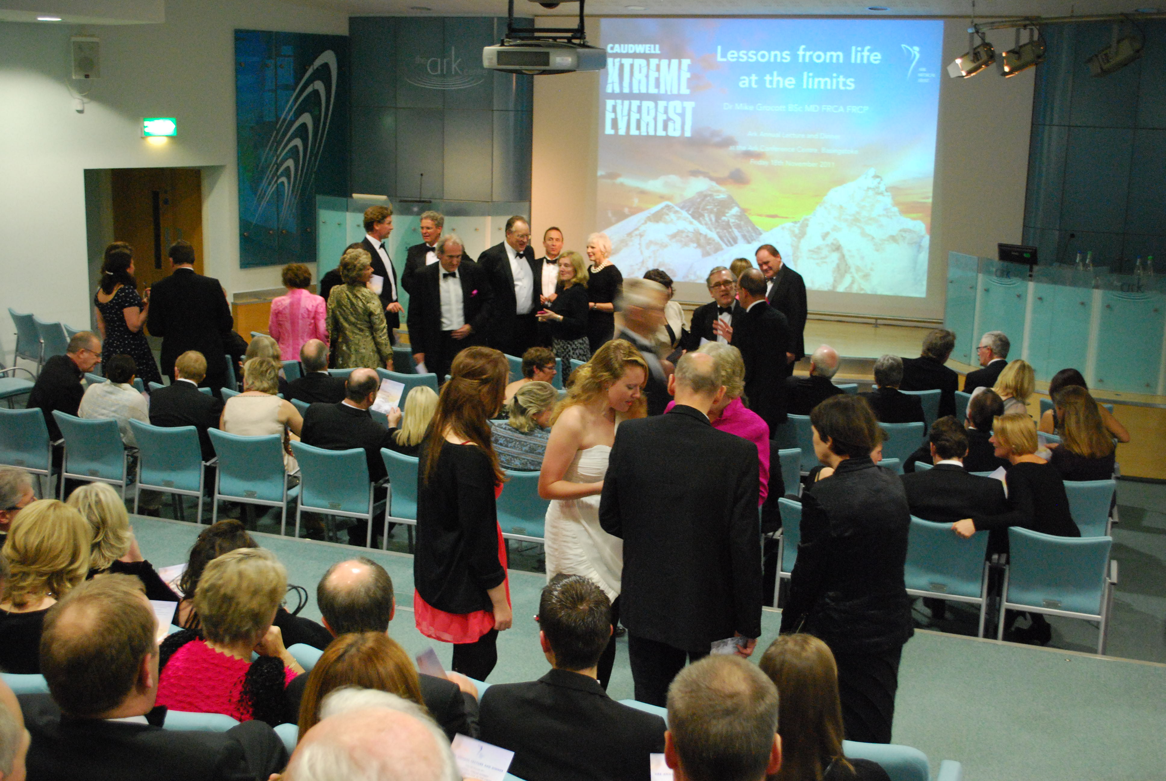 Squire Theatre gala with formal guests, "Extreme Everest" theme, networking event.