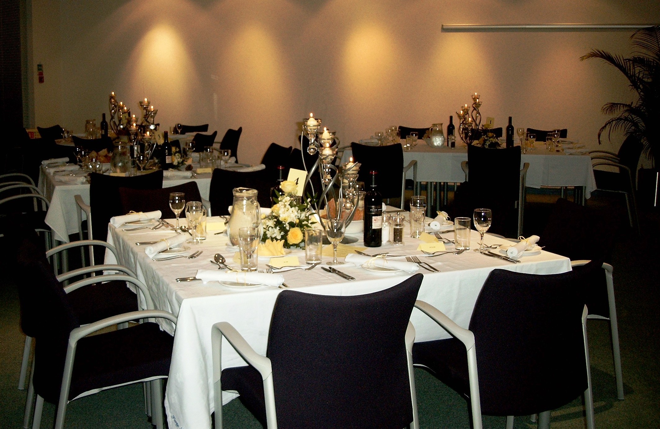 Elegant banquet setup at The Ark Conference Centre for formal events and dining.