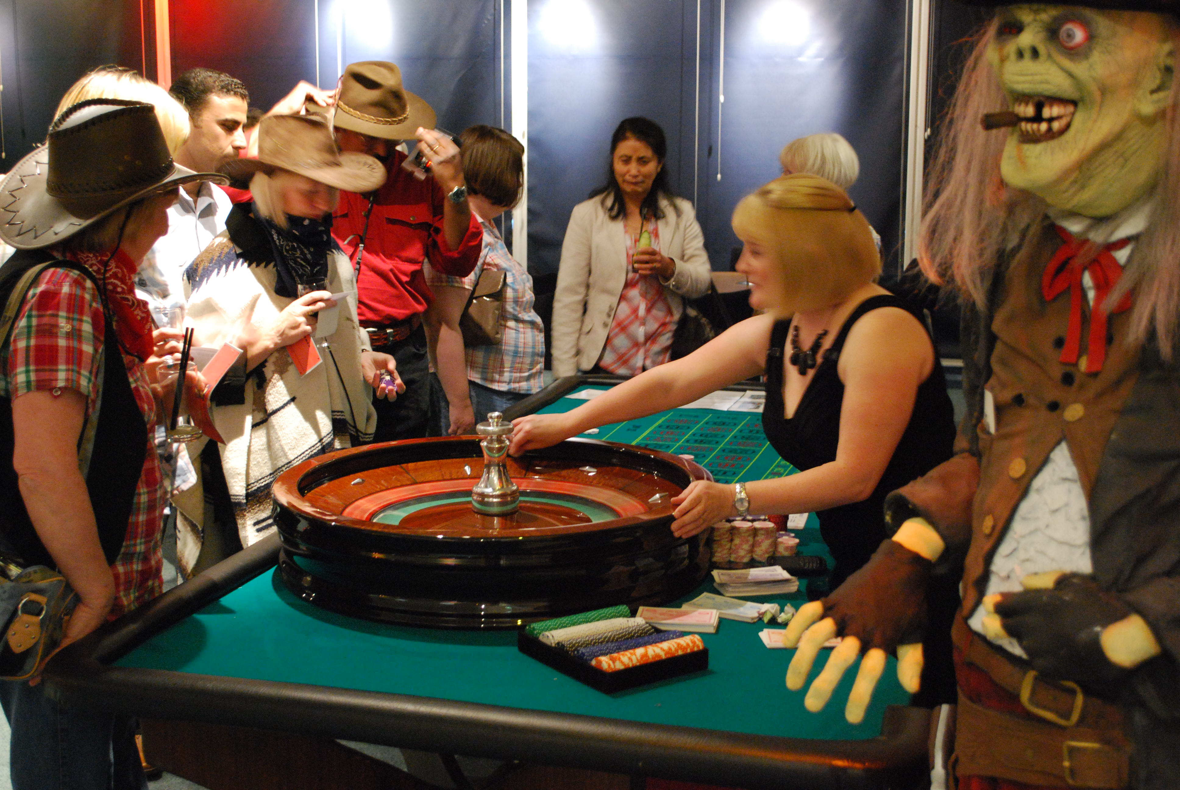 Caspian/Andaman casino event with guests at roulette table, ideal for corporate entertainment.