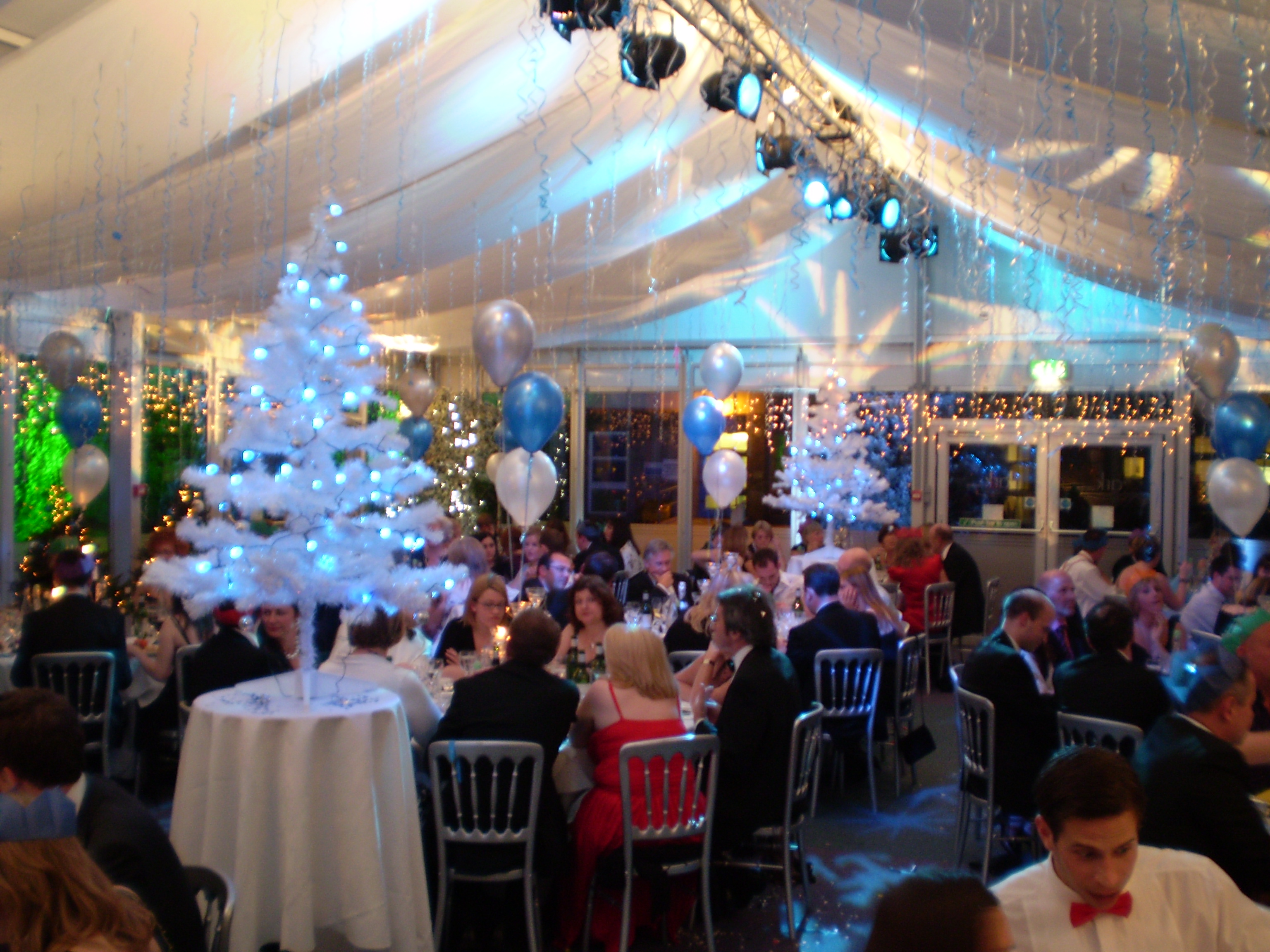 Festive event at The Ark Conference Centre with elegant decor and winter theme.