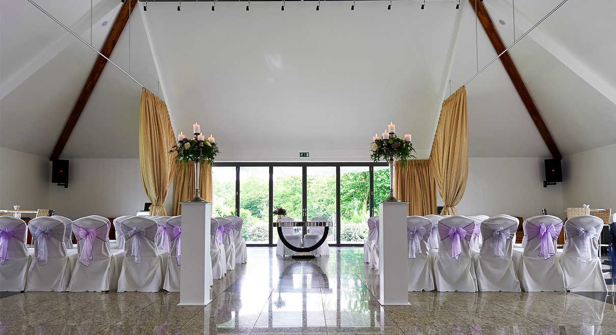 Elegant ballroom at Leverhulme Hotel, perfect for weddings and formal gatherings.