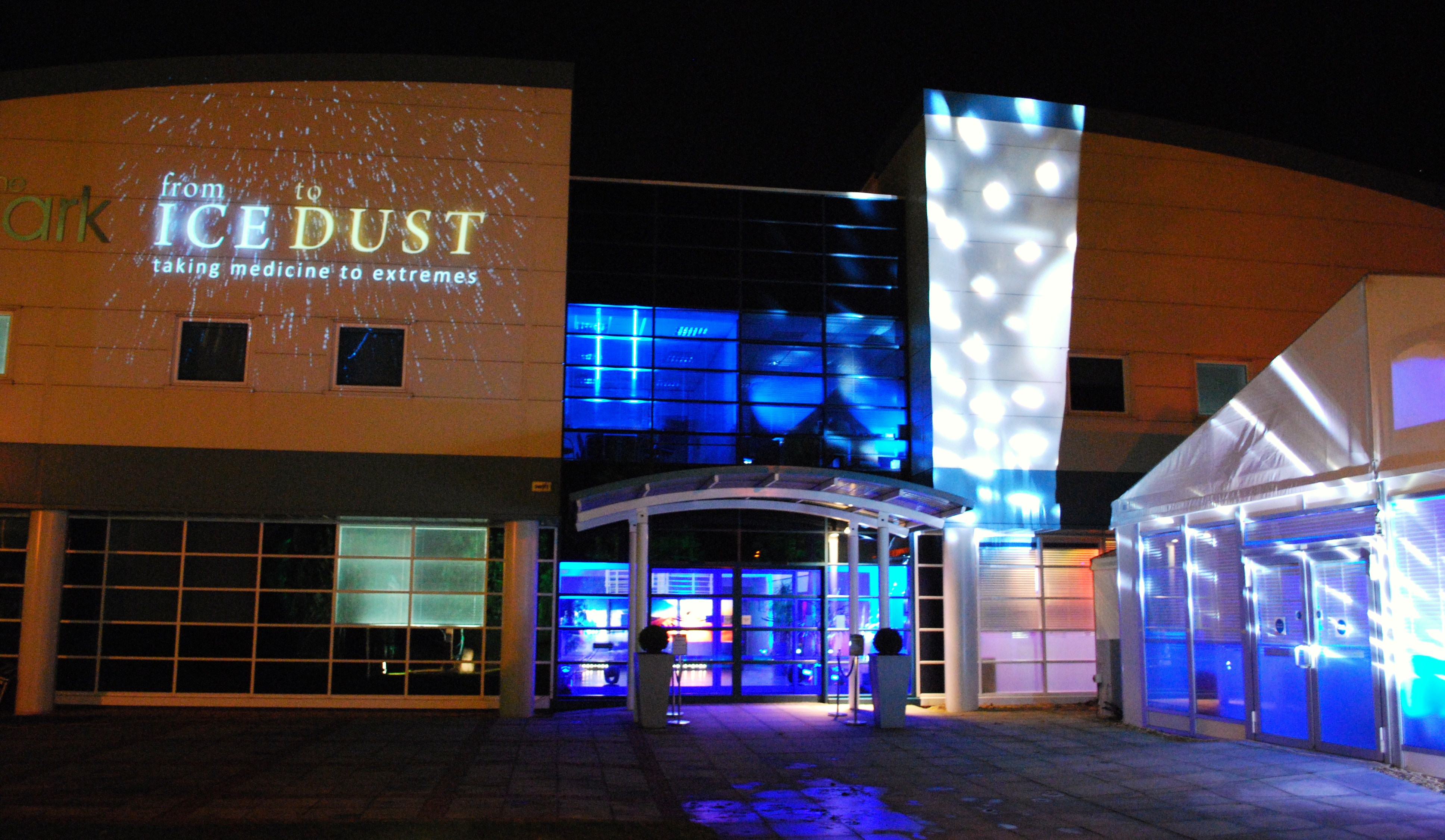 Foyer and Atrium at The Ark Conference Centre, illuminated venue for medical innovation events.