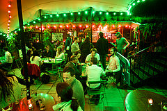 Vibrant outdoor venue at The Boat House, perfect for networking and social gatherings.