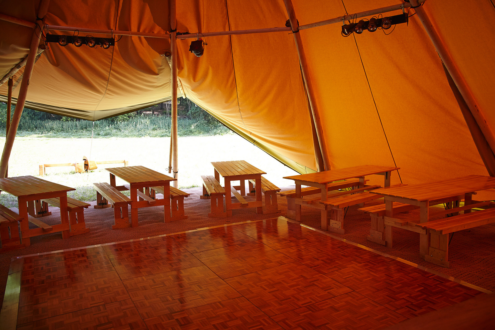Spacious Forest Tepee tent for outdoor events in Forest of Dean, ideal for gatherings.