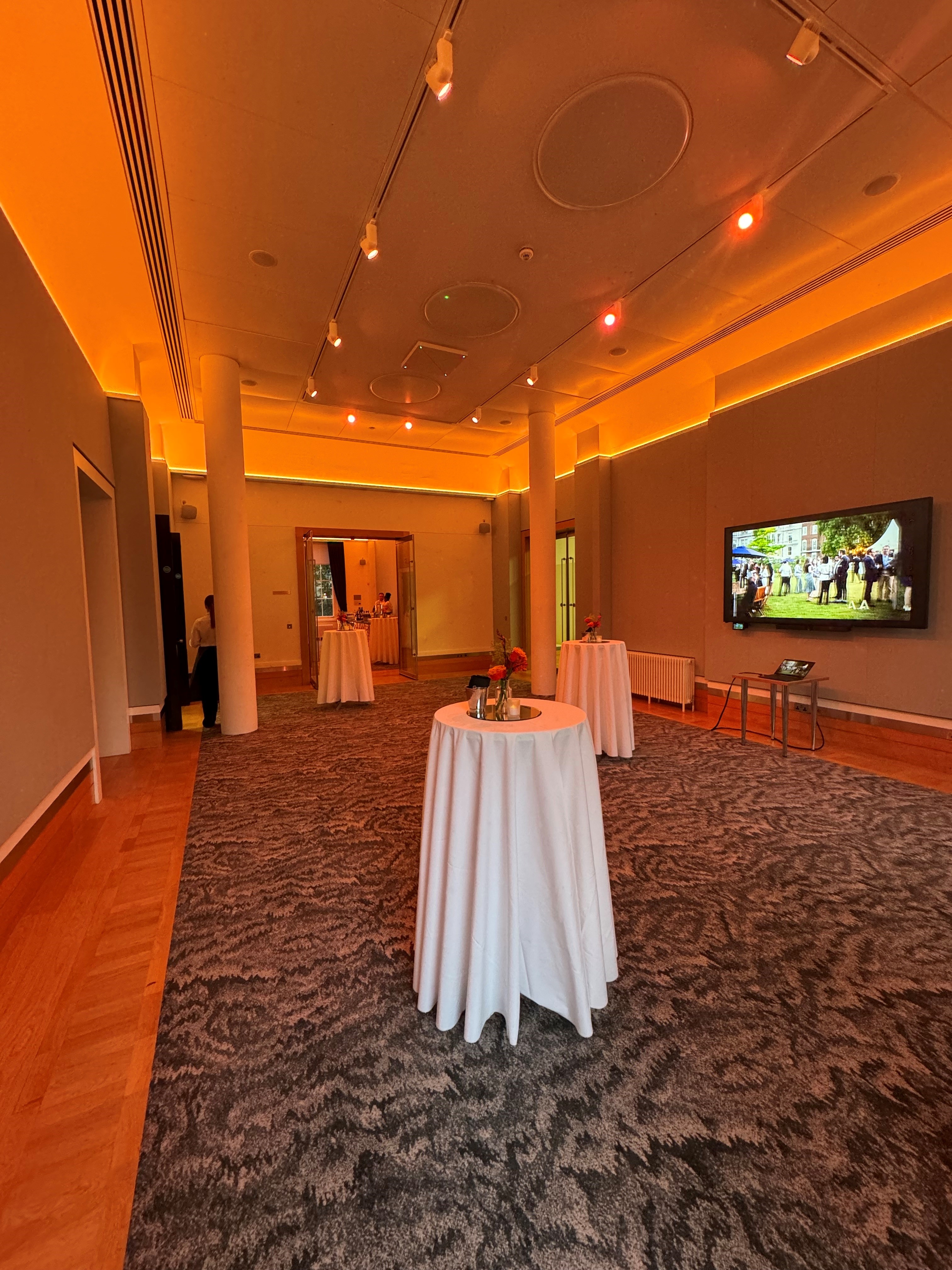Elegant event space at National Grid, perfect for networking and cocktail receptions.