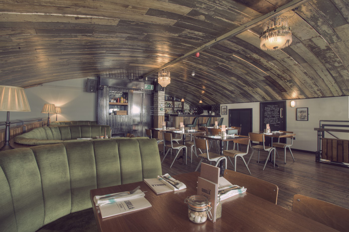 Stylish Gin Parlour in Gorilla Manchester with arched ceiling, perfect for events.
