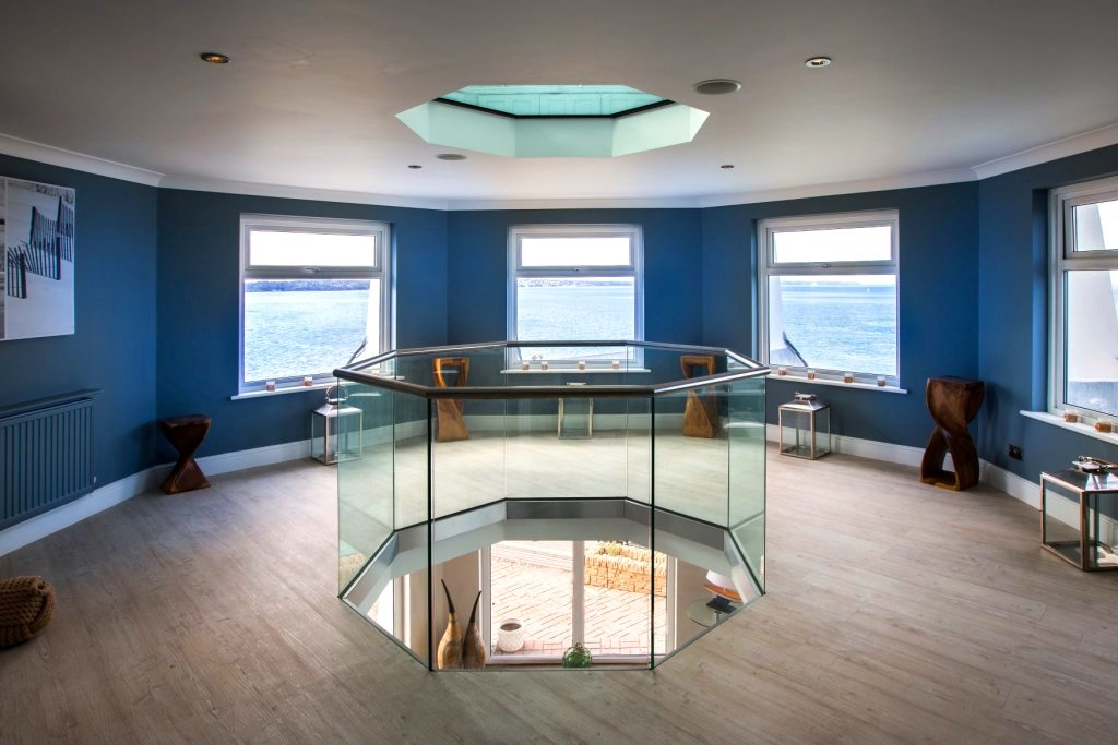 Modern meeting space at Cabaret Club, No Man's Fort, ideal for workshops and retreats.