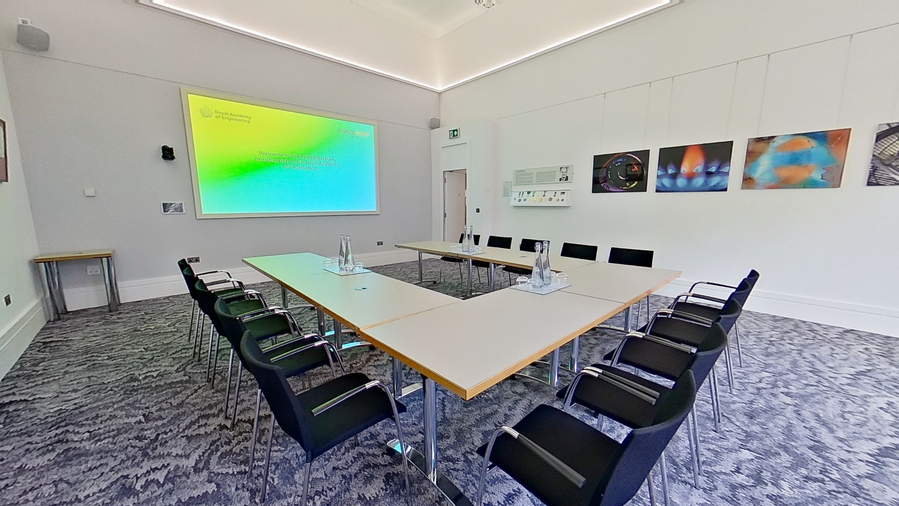 Modern meeting room at Michael Bishop Foundation, ideal for workshops and strategic meetings.