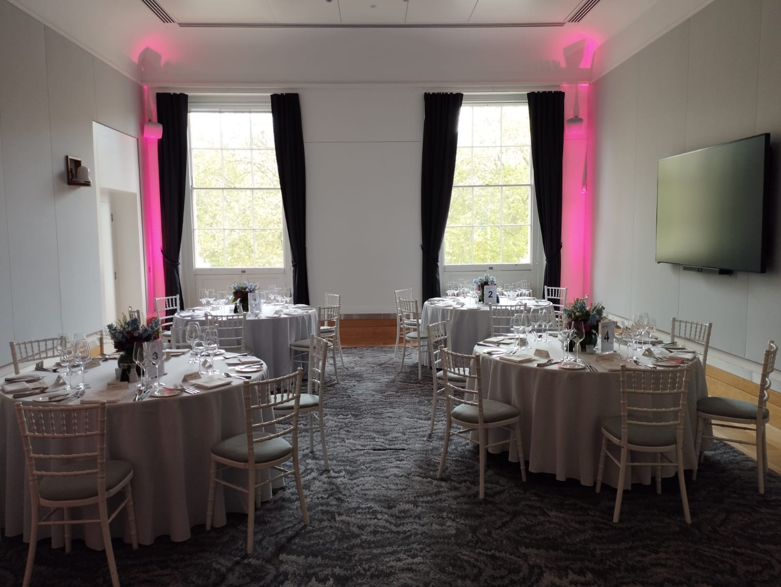 Rolls Royce in elegant event space, perfect for weddings and corporate gatherings.