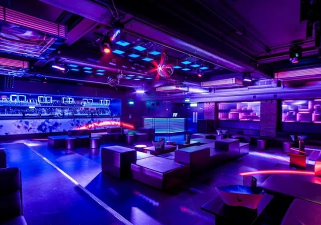 Vibrant cocktail bar in Sway with modern decor for nightlife events and celebrations.