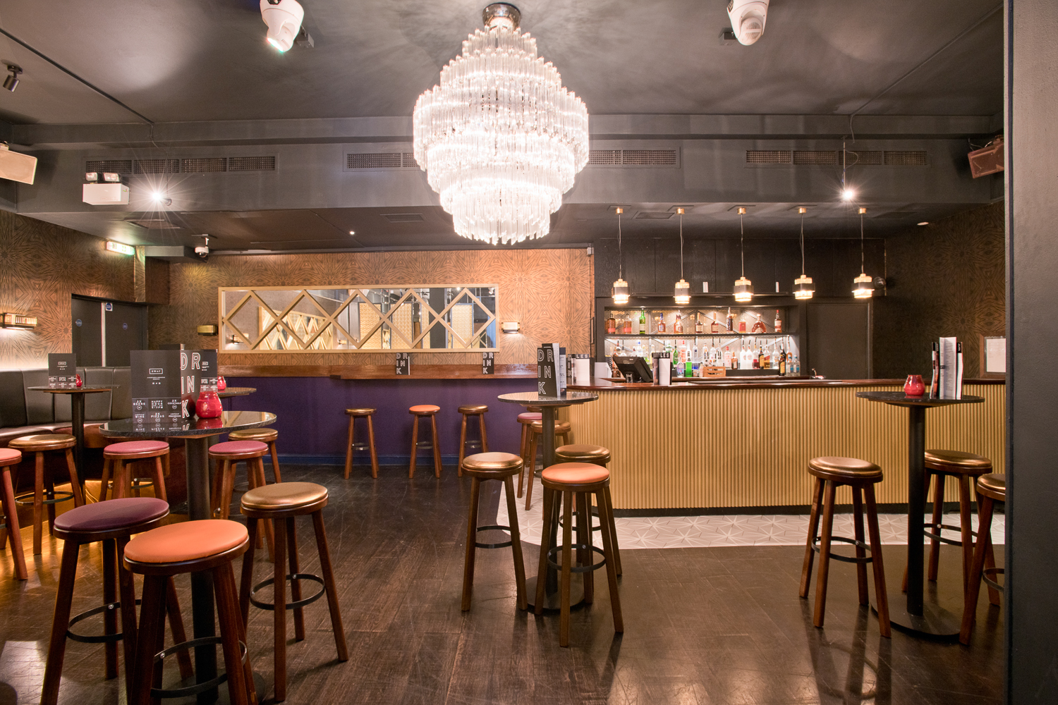 Sophisticated bar in The Hide, Sway; ideal for networking events and gatherings.
