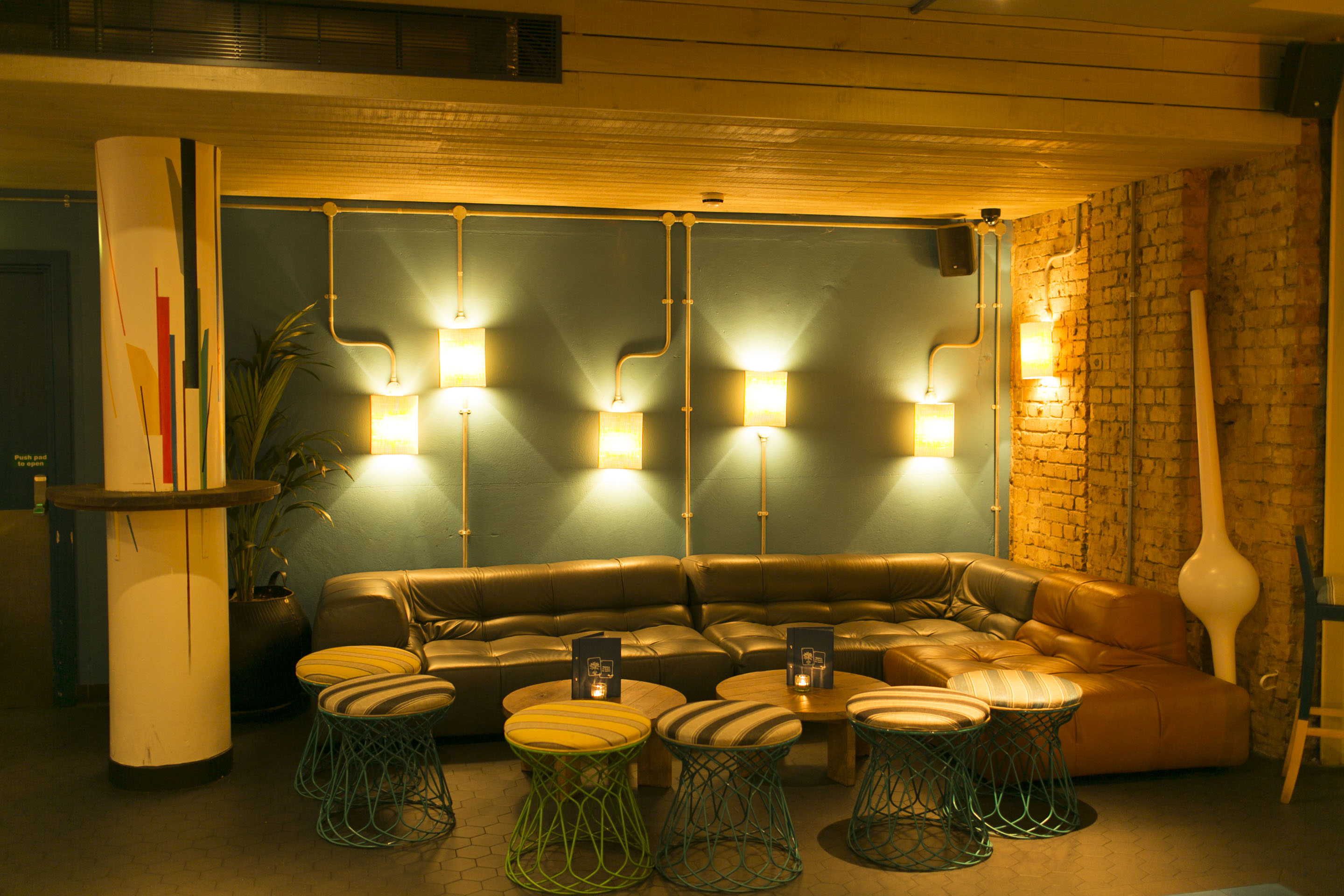 Stylish lounge at Azulito Bar, ideal for networking events and casual gatherings.