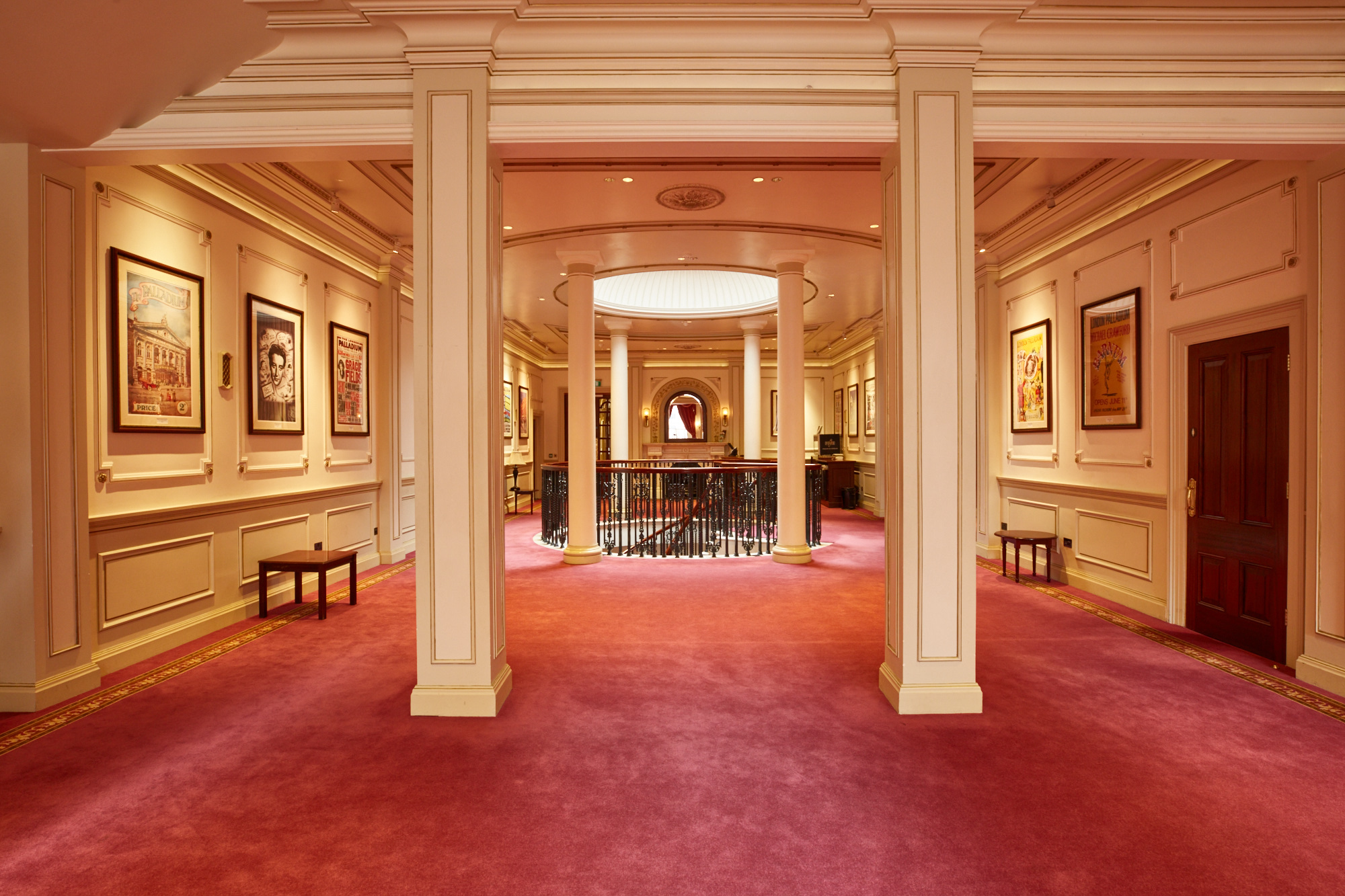Val Parnell Bar corridor at London Palladium, elegant design for networking events.