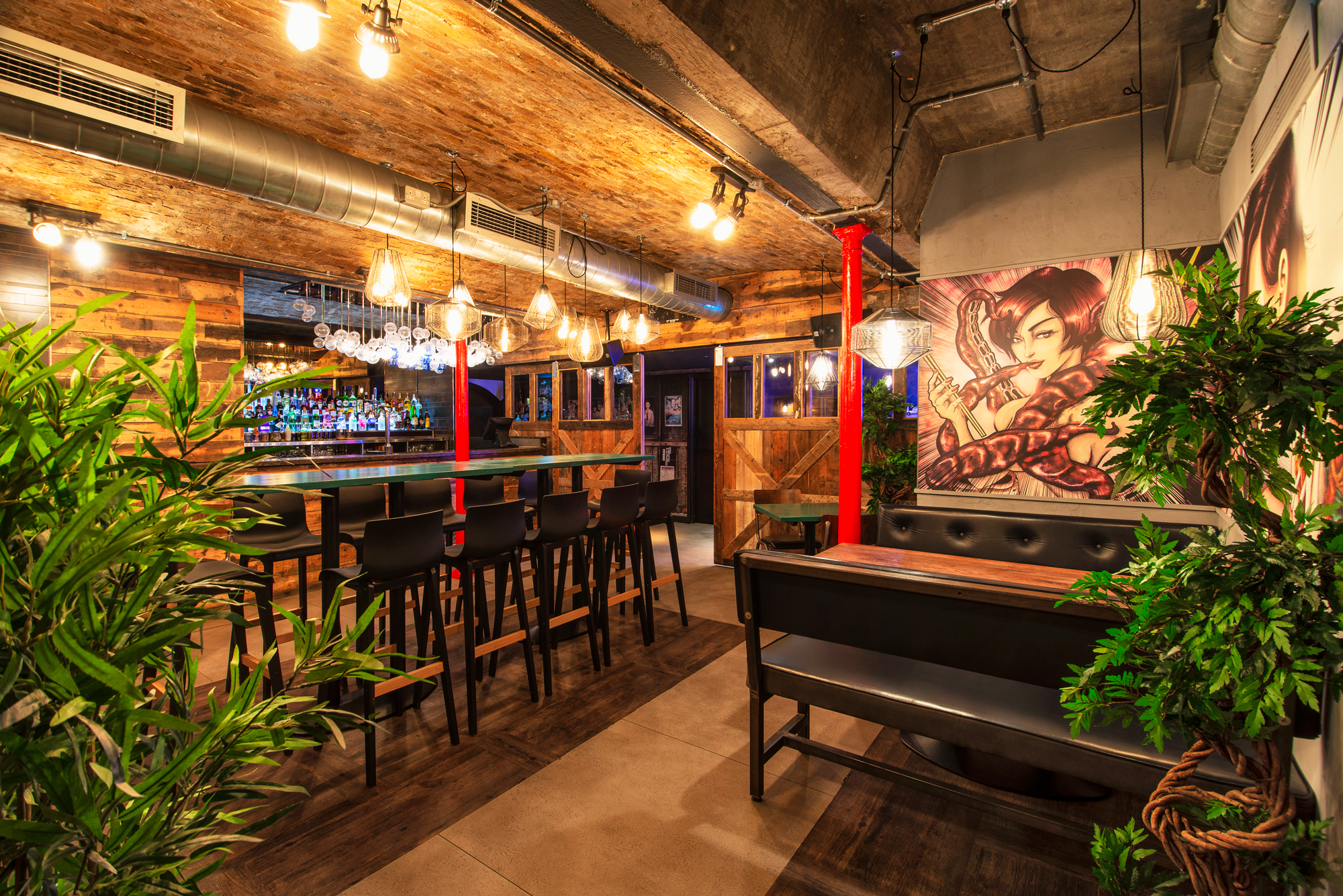 Stylish event space at ICE BAR London, ideal for networking and gatherings.