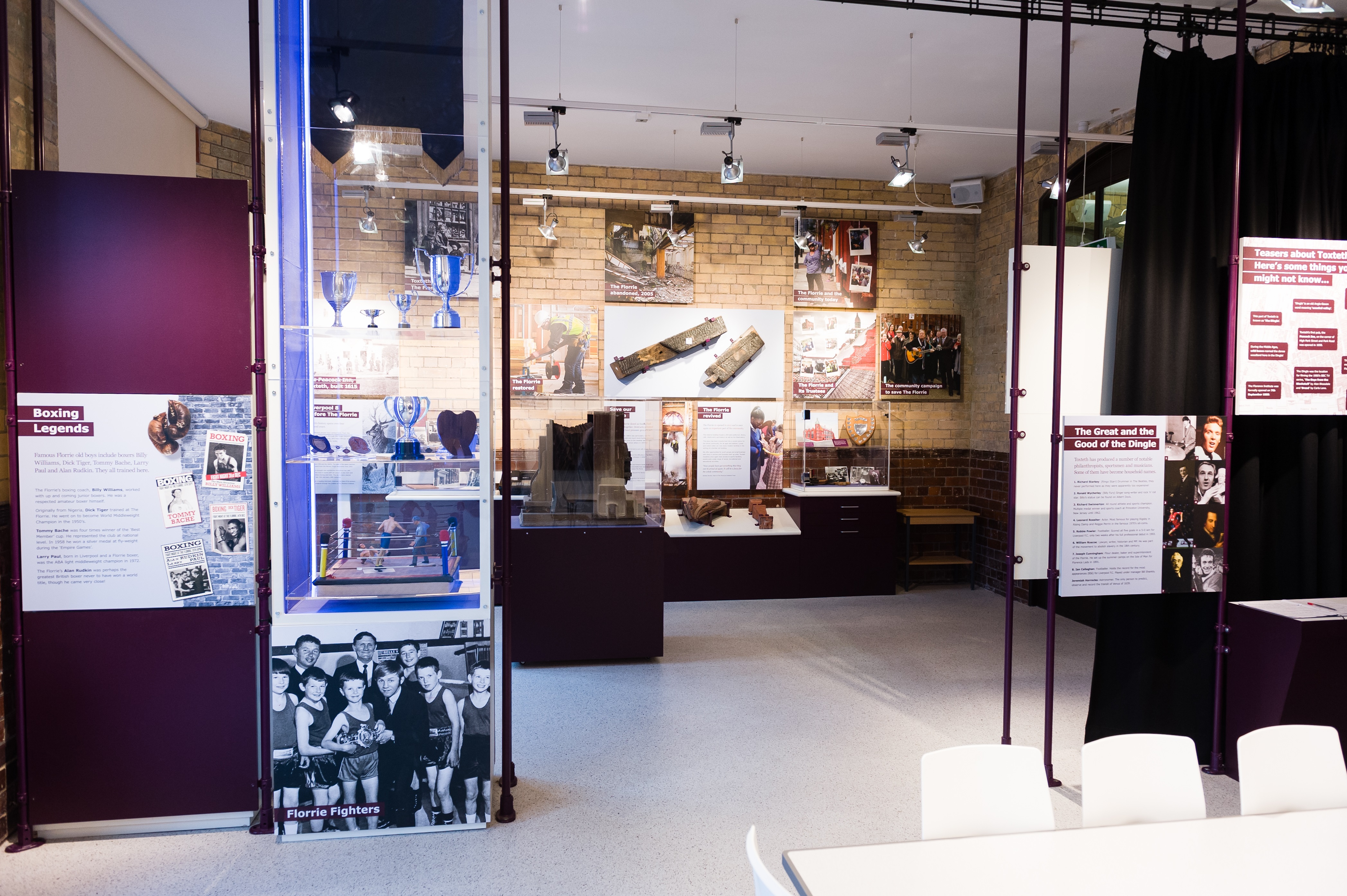 Heritage Resource Centre exhibition space with engaging displays for events and meetings.