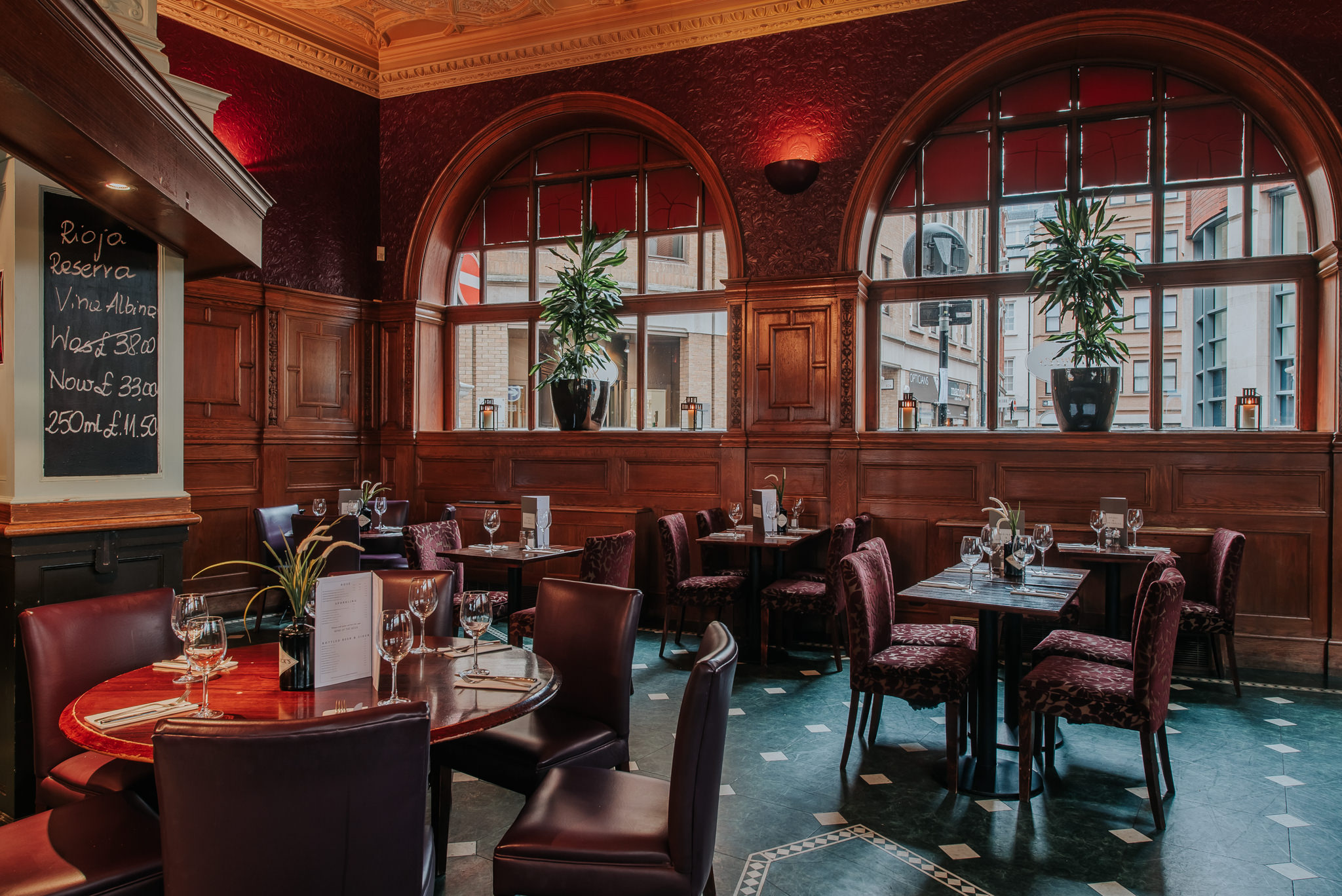 Sophisticated dining venue with elegant decor for corporate events and private dinners.