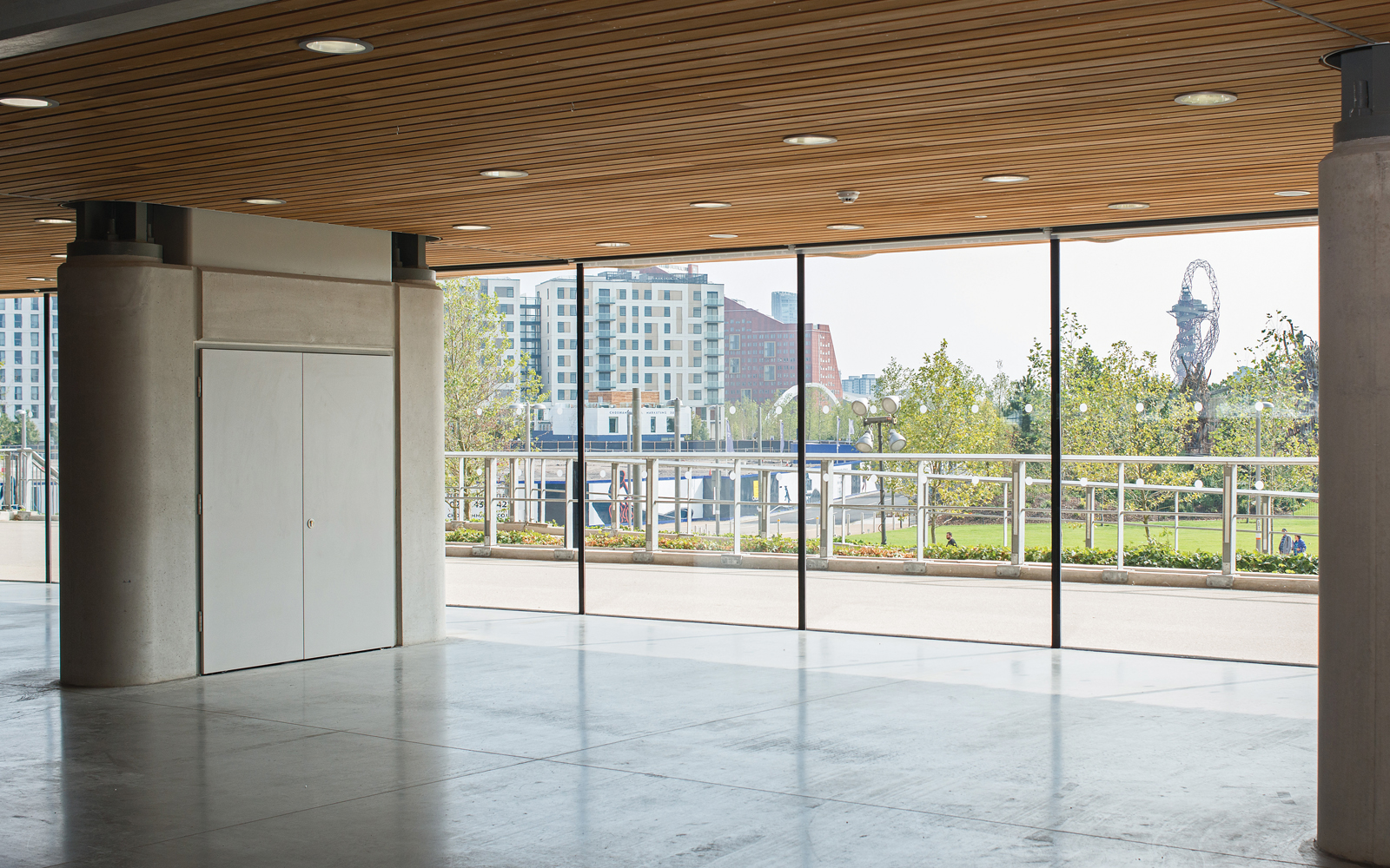 Concourse Pods at Lee Valley VeloPark, spacious venue with natural light for events.