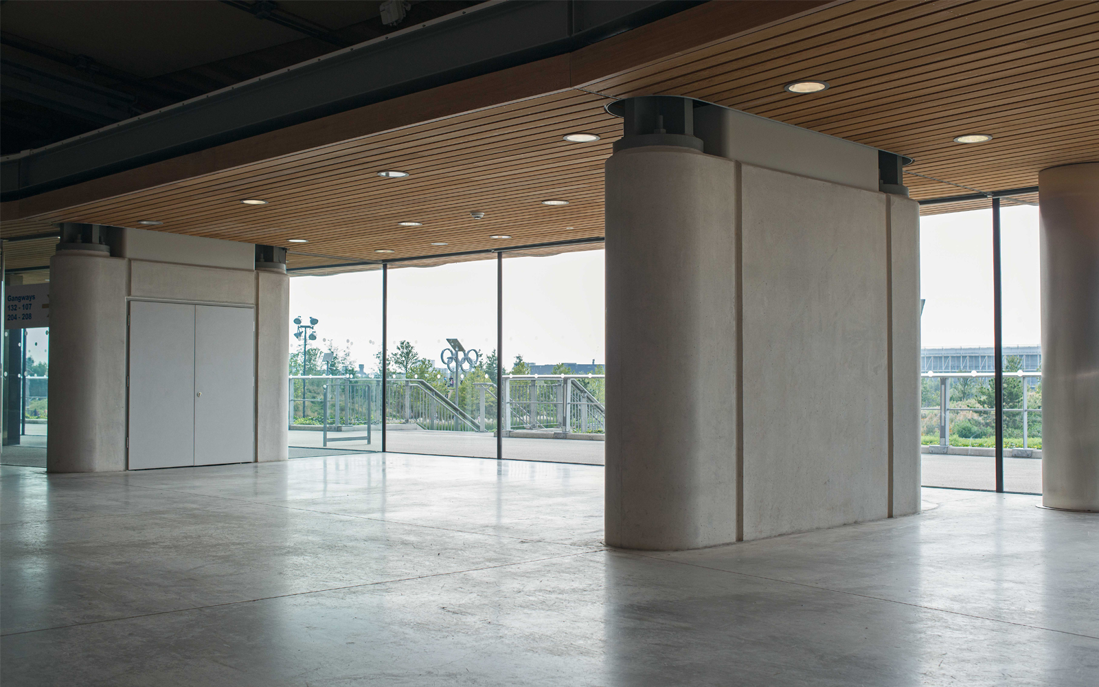 Modern Concourse Pods at Lee Valley VeloPark, ideal for corporate events and gatherings.