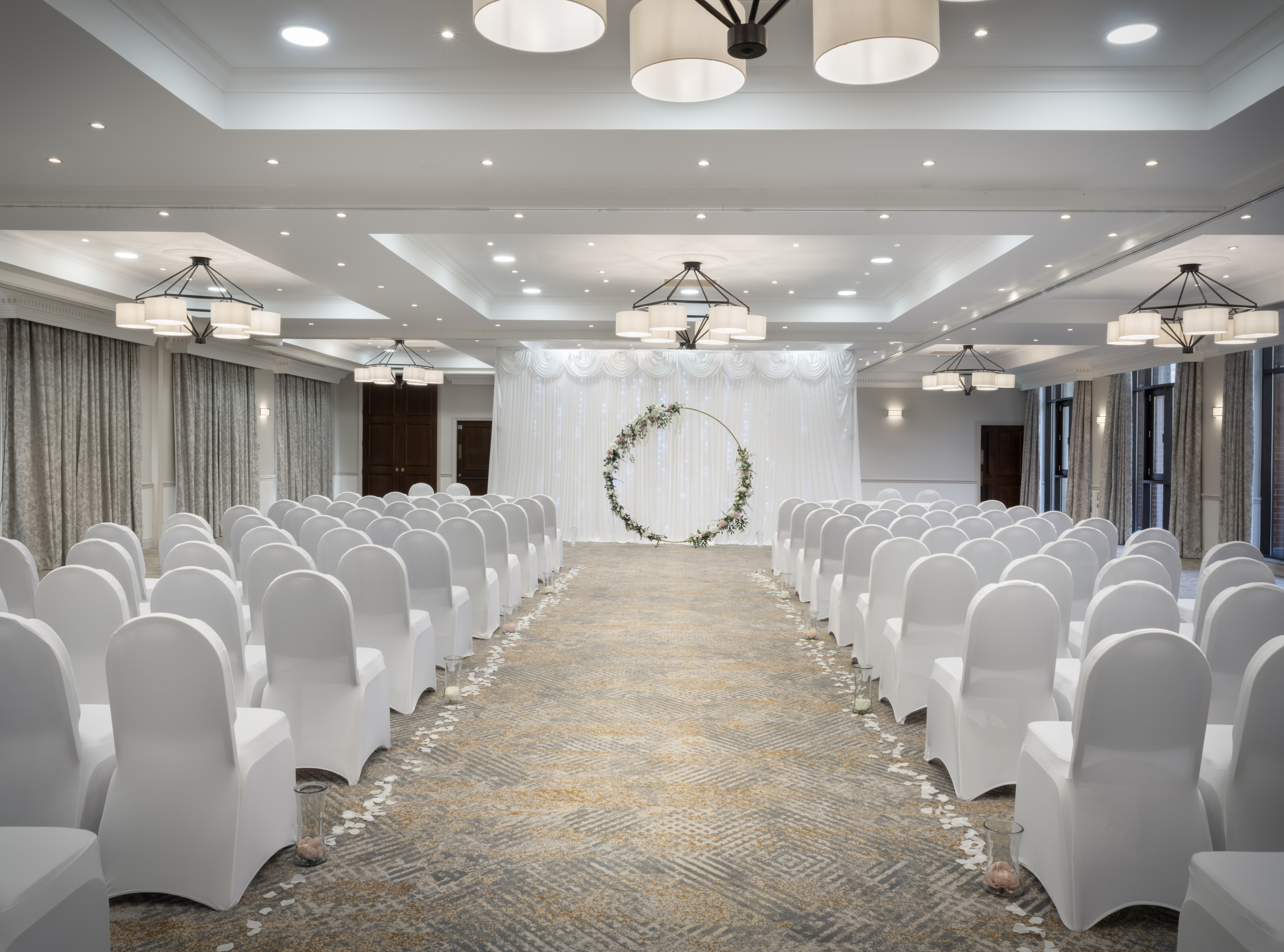 Elegant Merchant Suite at Delta Hotels Liverpool, ideal for weddings and formal events.