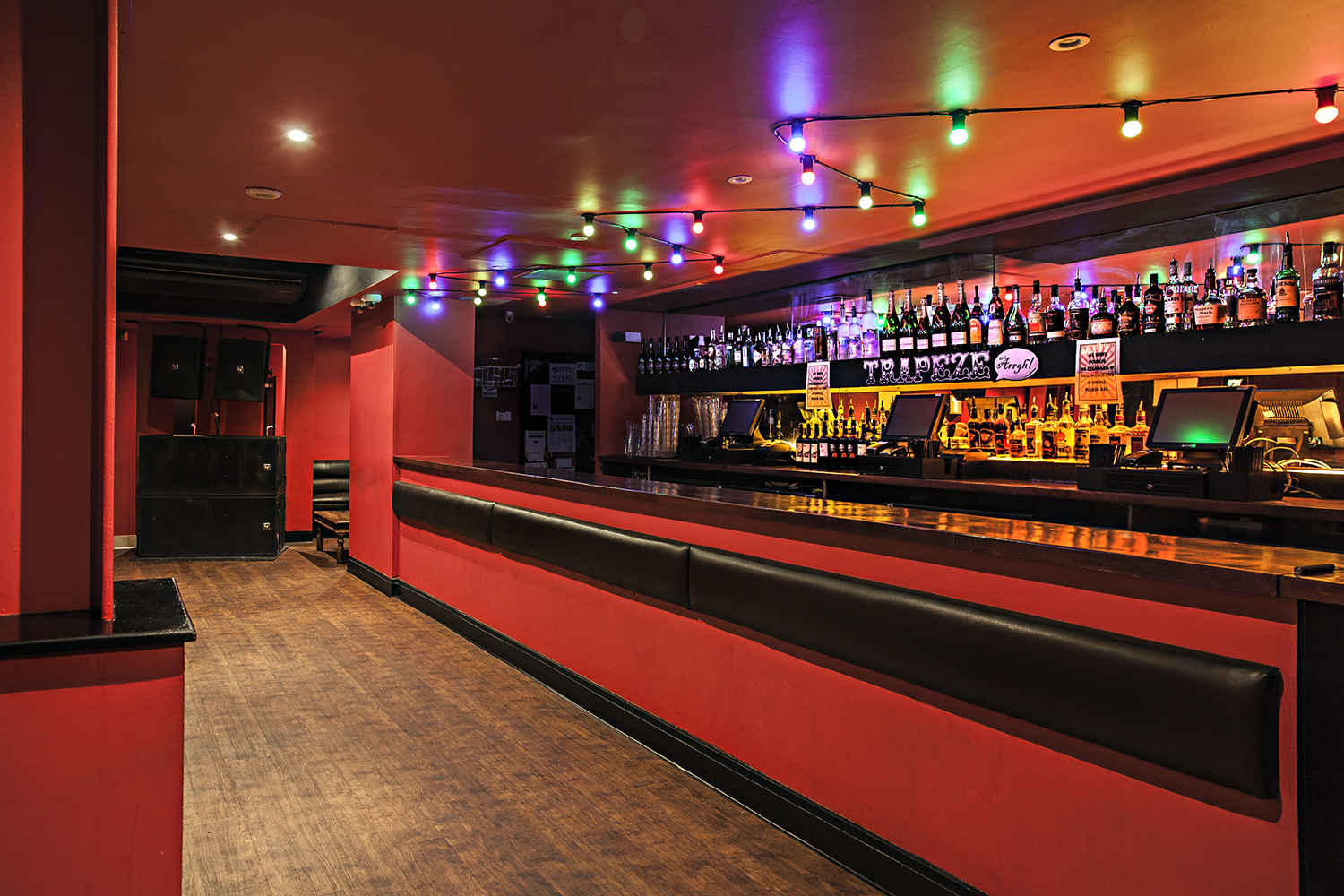 Vibrant bar space at The Basement Club, perfect for networking events and gatherings.