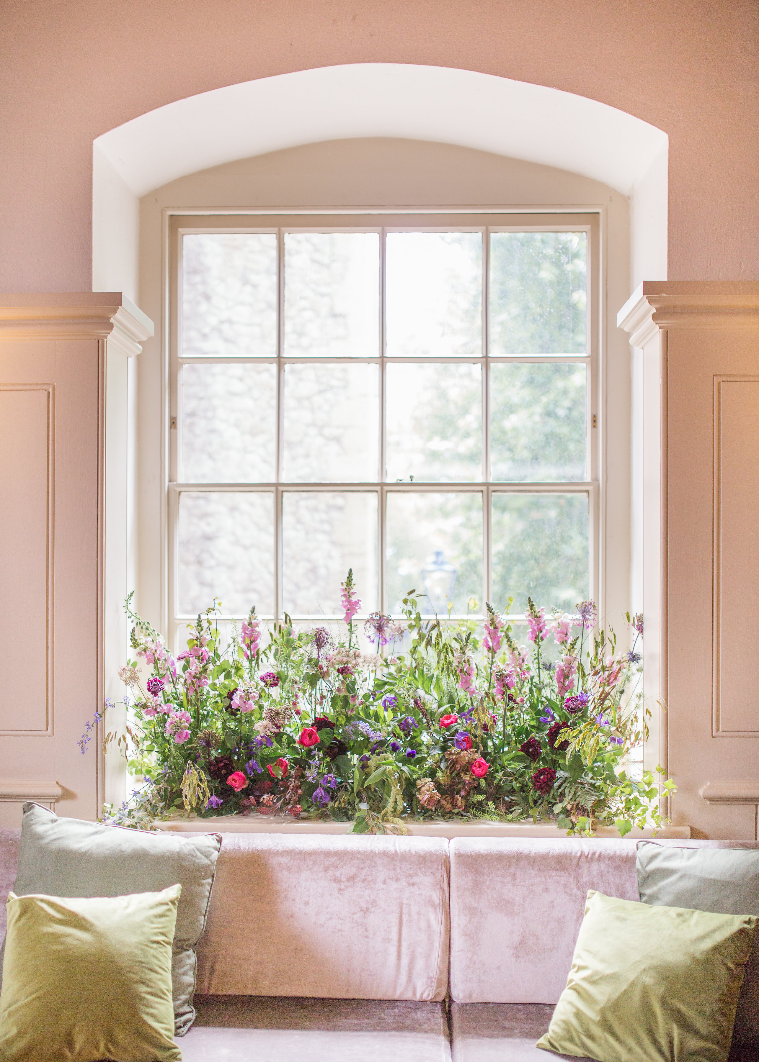 Floral display at New Armouries, Tower of London, perfect for events and gatherings.