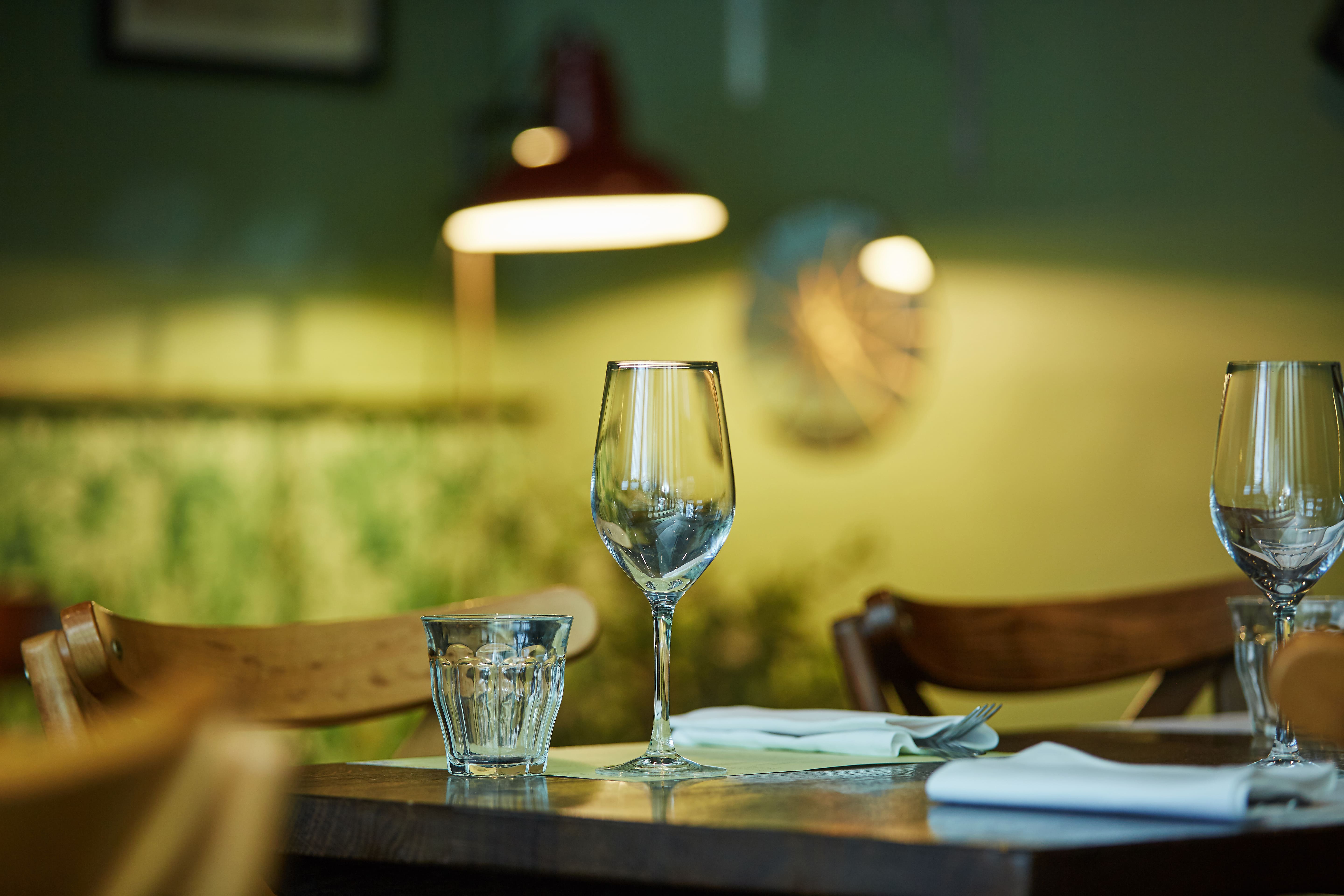 Elegant dining table setup at Brasserie Blanc Southbank for intimate events and gatherings.