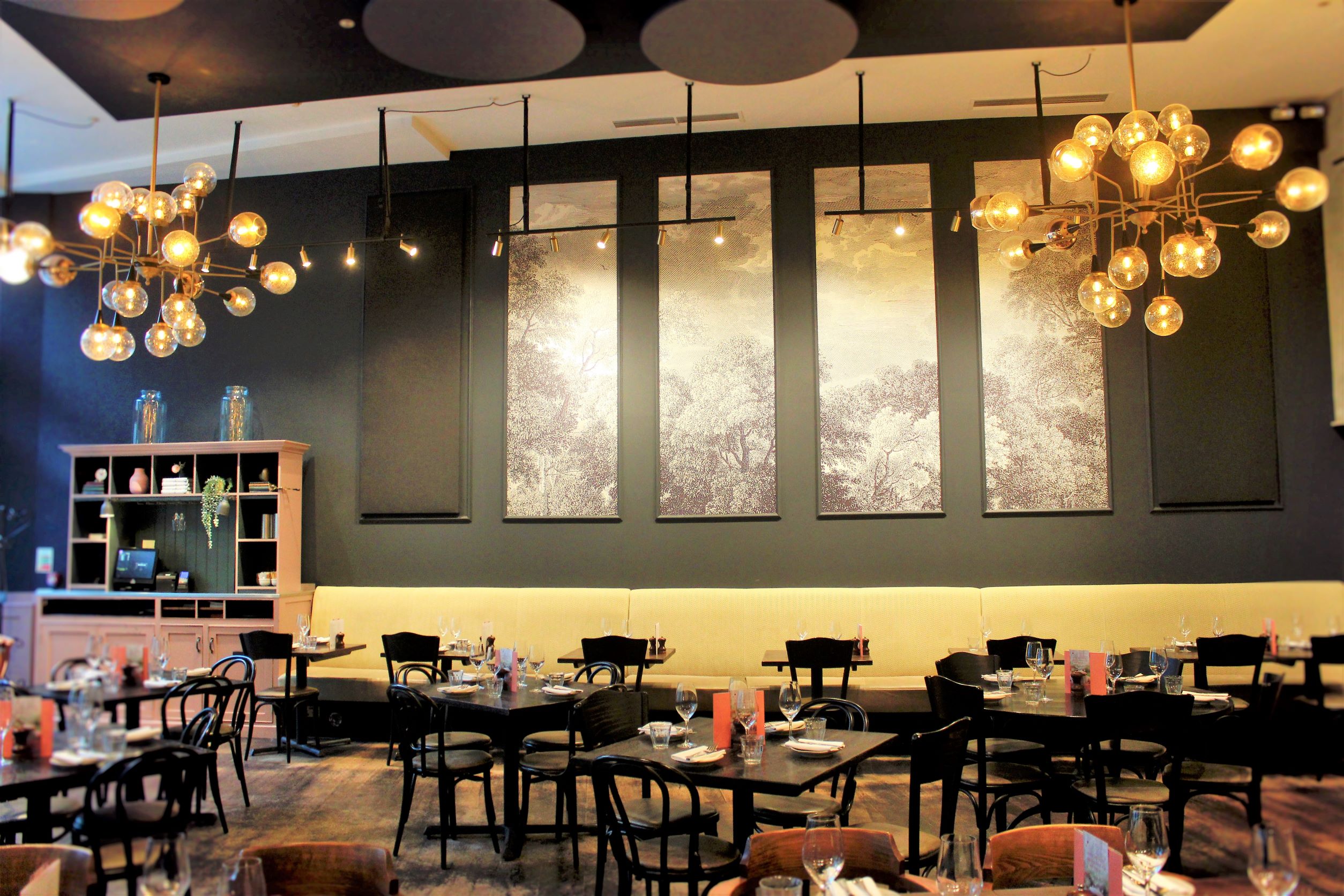 Stylish restaurant venue with modern decor for exclusive events at Brasserie Blanc.