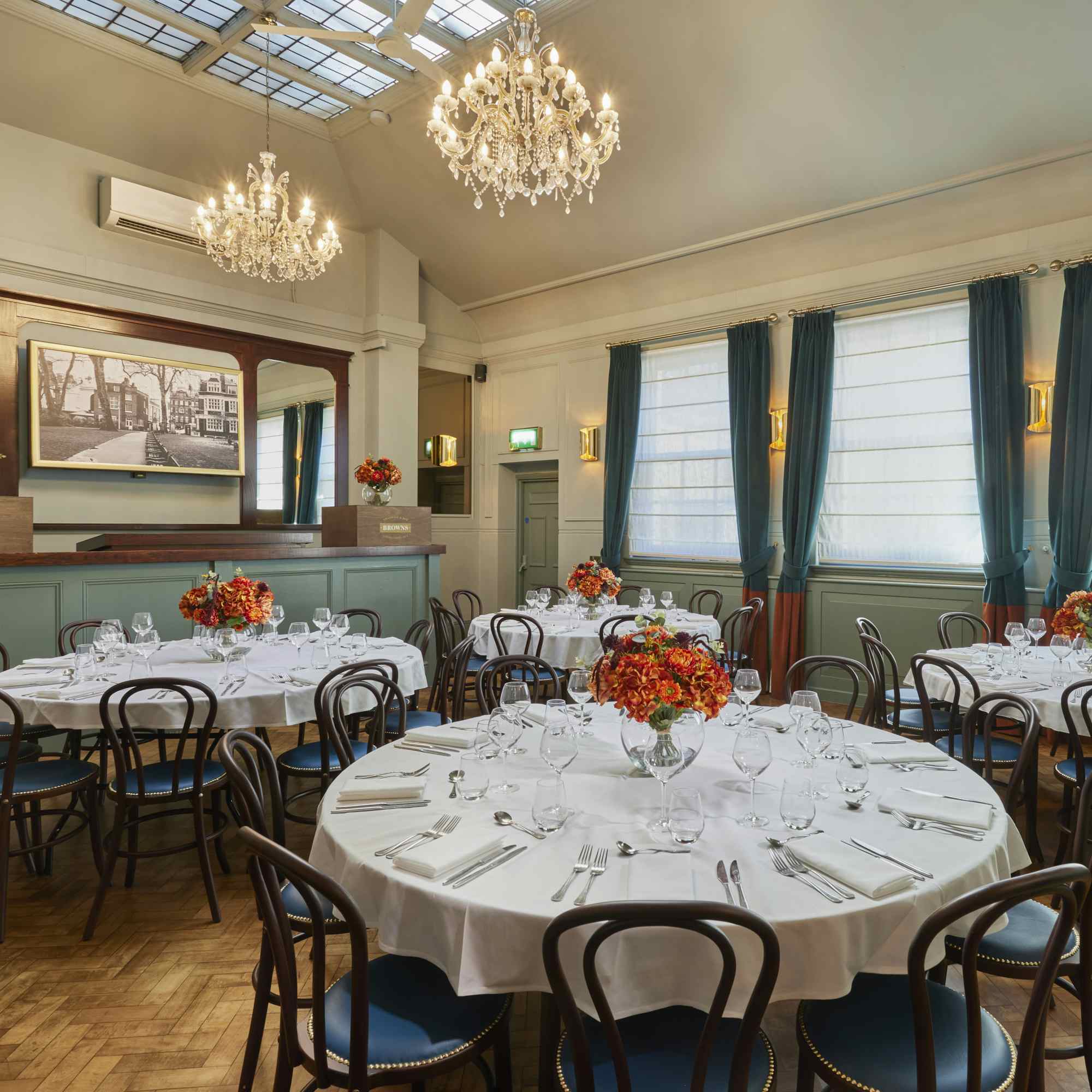 Elegant event space in Barrister Court, Browns Covent Garden, ideal for intimate gatherings.