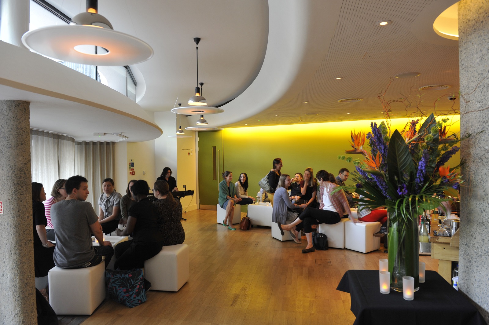 Modern event space in London Museum, ideal for networking and social gatherings.